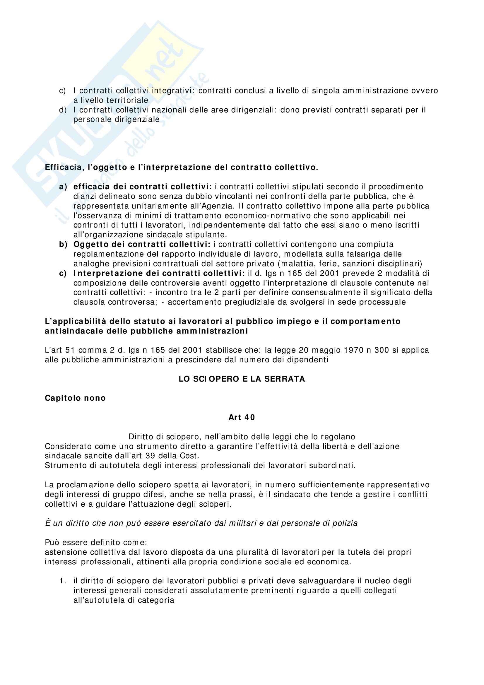 Riassunto esame Diritto del Lavoro, prof. Galantino Pag. 21