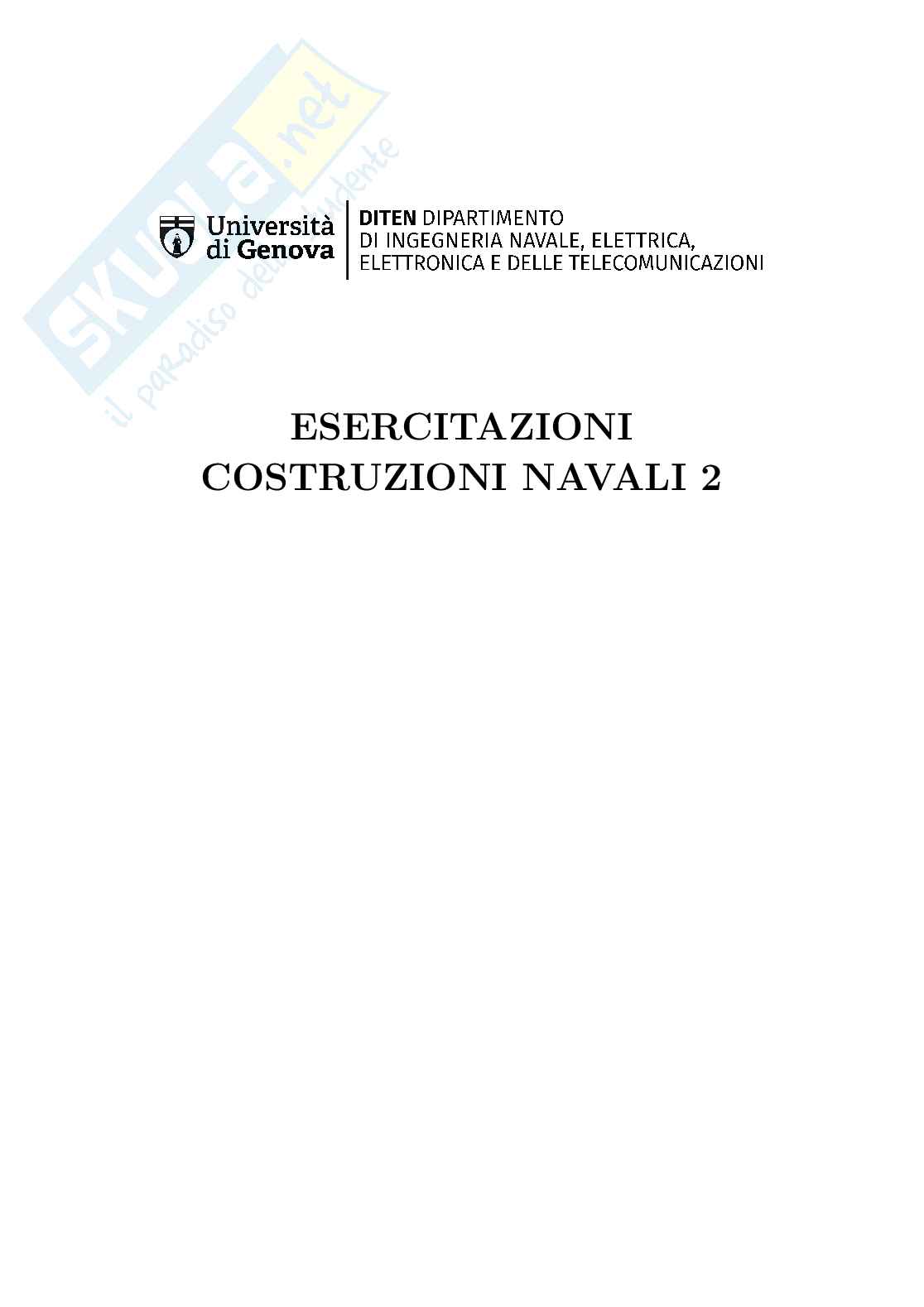 Relazione completa sulle Esercitazioni di Costruzioni navali 2 Pag. 1
