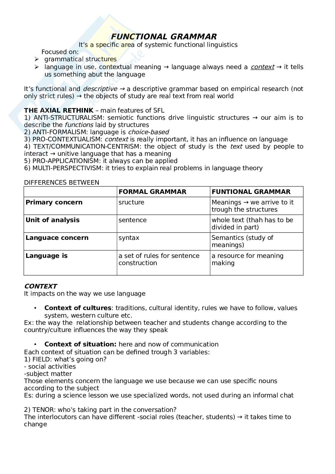 Appunti Di Linguistica Inglese Riassunti Download Immediato