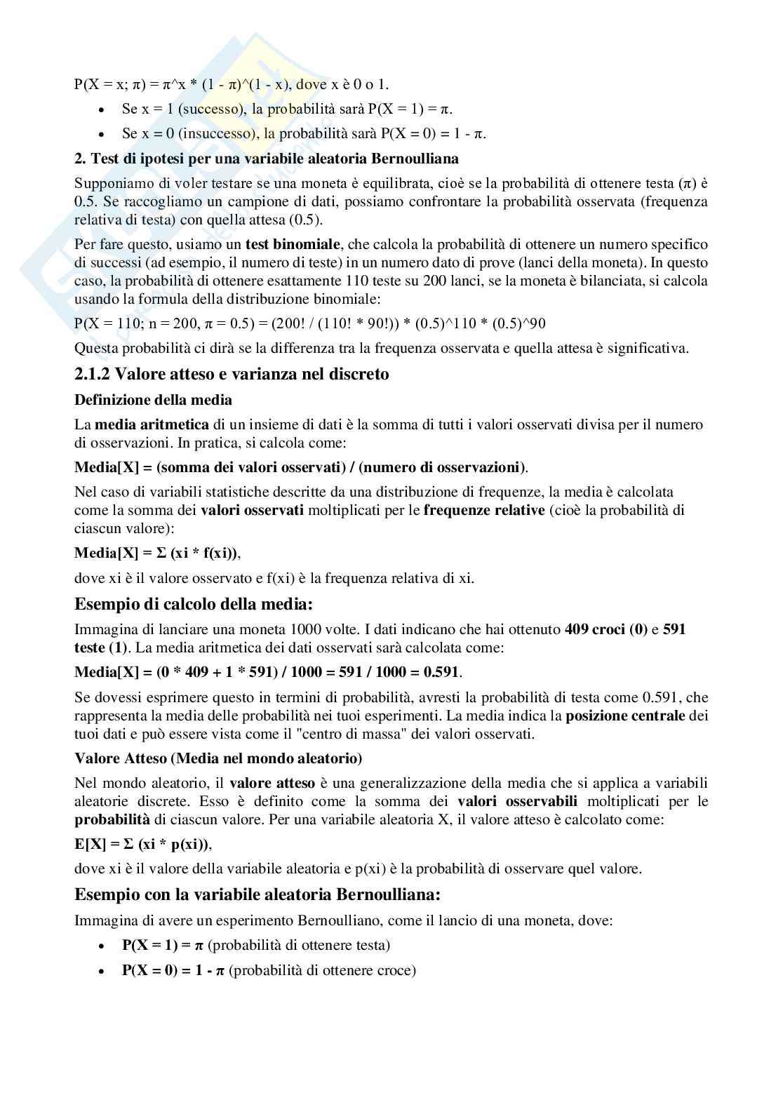 Calcolo delle probabilità e inferenza statistica Pag. 41