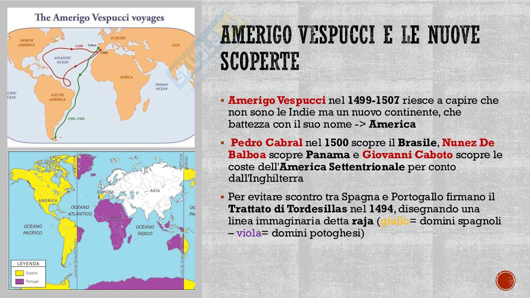 Schema di Storia moderna e contemporanea sulla scoperta dell'America Pag. 6