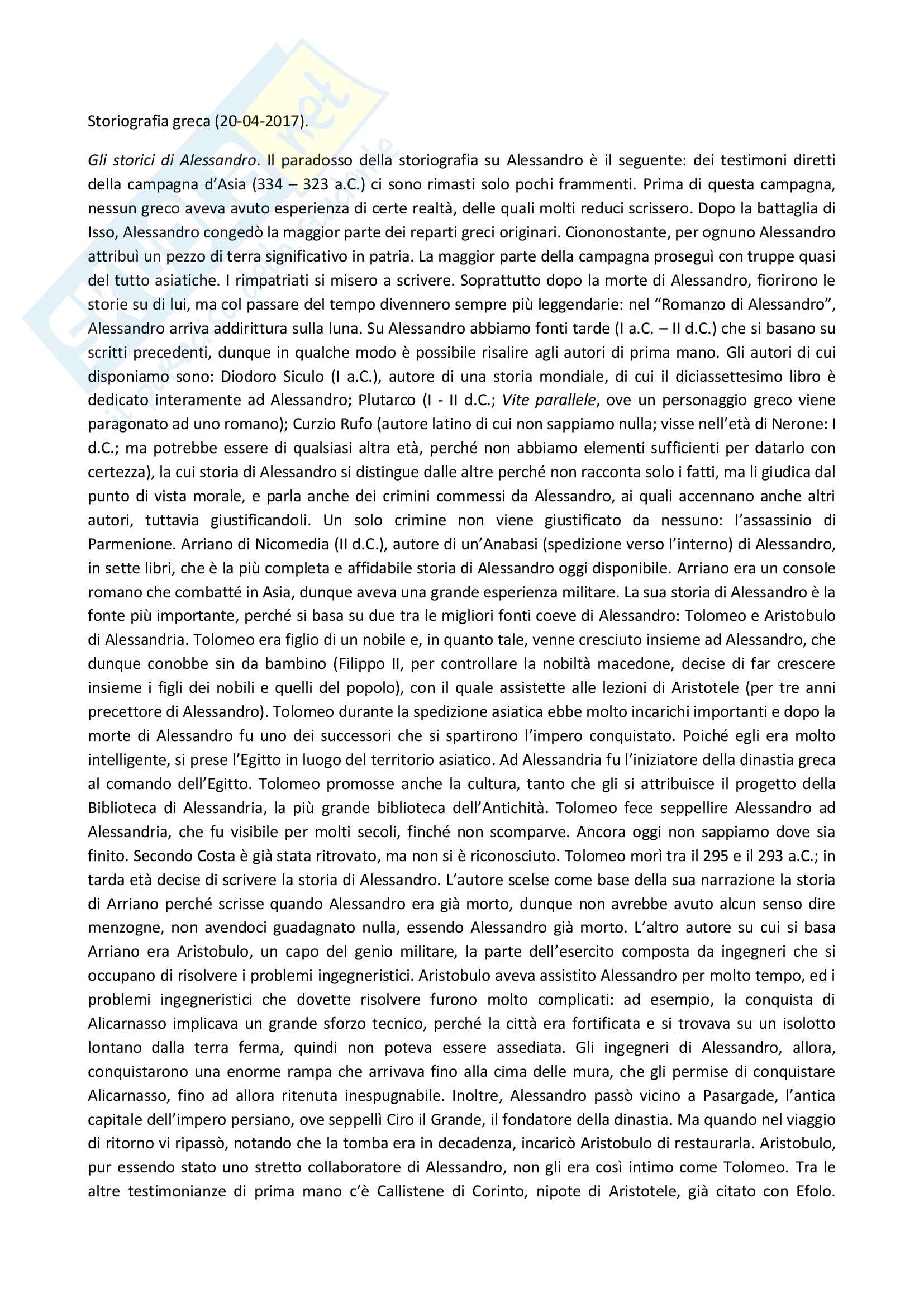 Storiografia Greca (Prof. Costa) Pag. 36