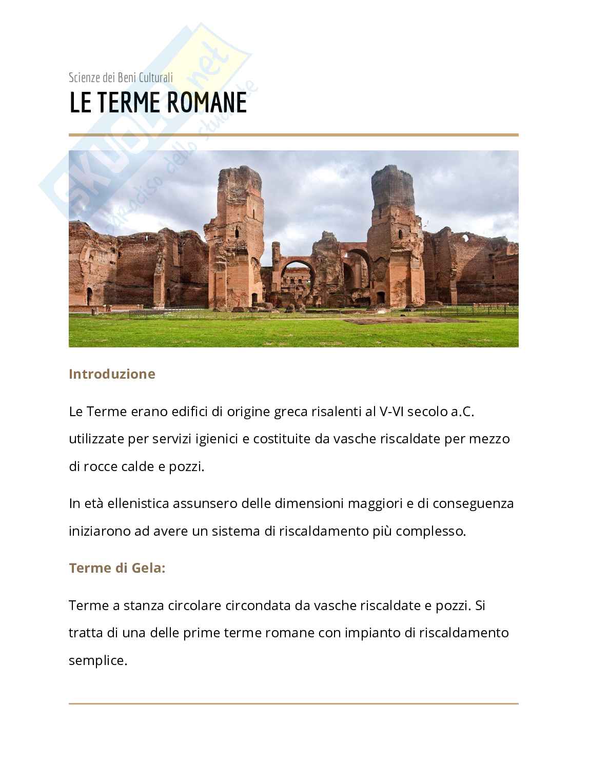 Terme romane Pag. 1