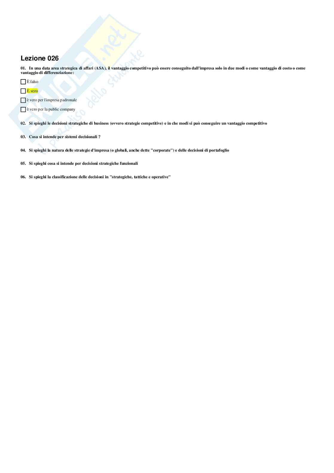 Paniere Economia aziendale Pag. 26