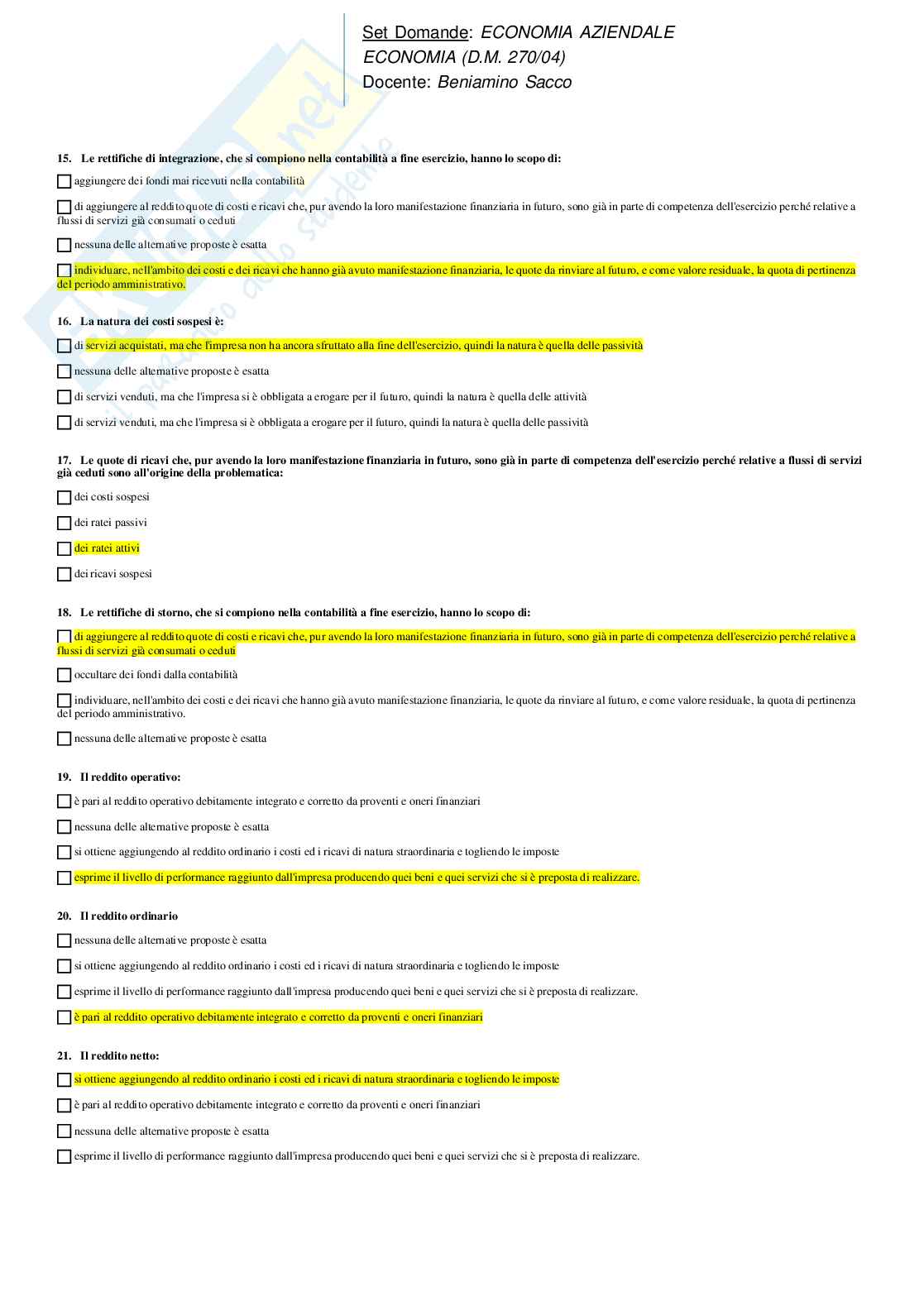 Paniere Economia aziendale Pag. 46