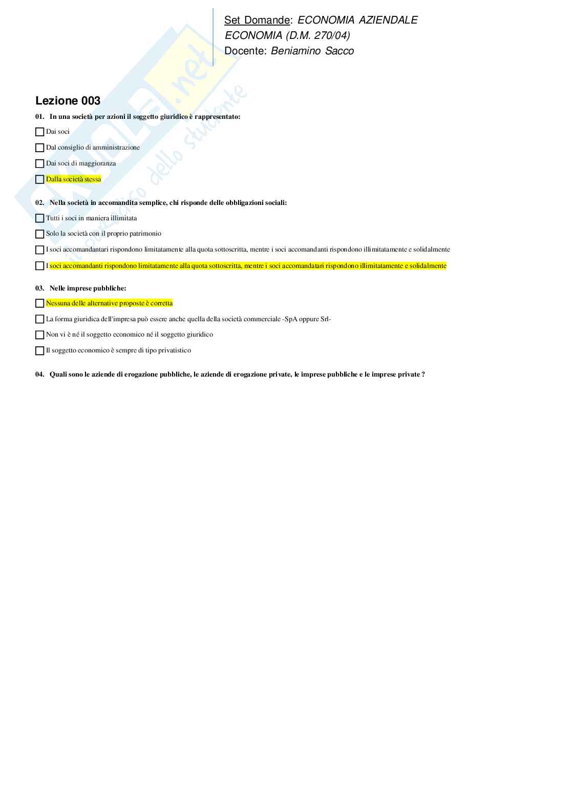 Paniere Economia aziendale Pag. 6