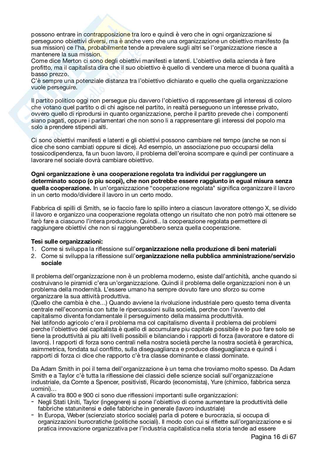 Appunti di Organizzazione del Servizio Sociale Pag. 16