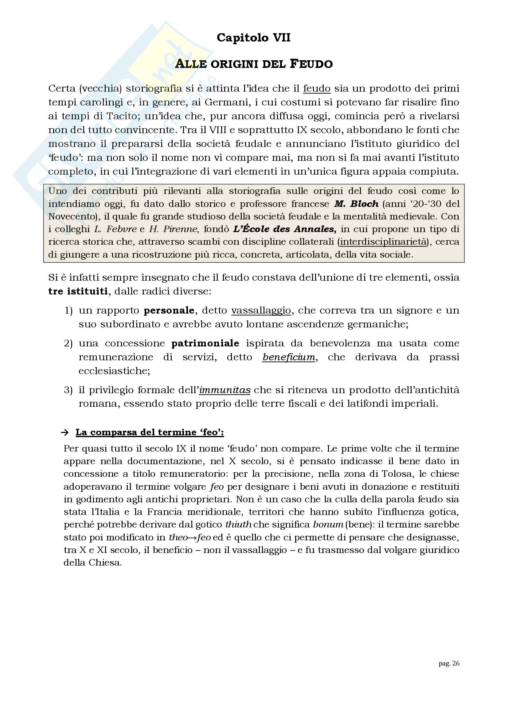 Riassunti esame Storia del Diritto Medievale, prof. Mezinger, libro consigliato Le grandi linee della storia giuridica medievale, Cortese Pag. 26