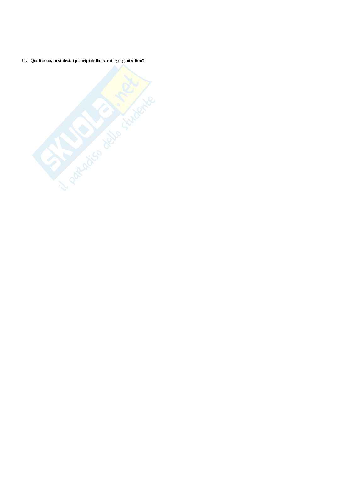 Paniere Progettazione, processi e comportamenti organizzativi - Risposte multiple - aggiornato (2026) Pag. 21