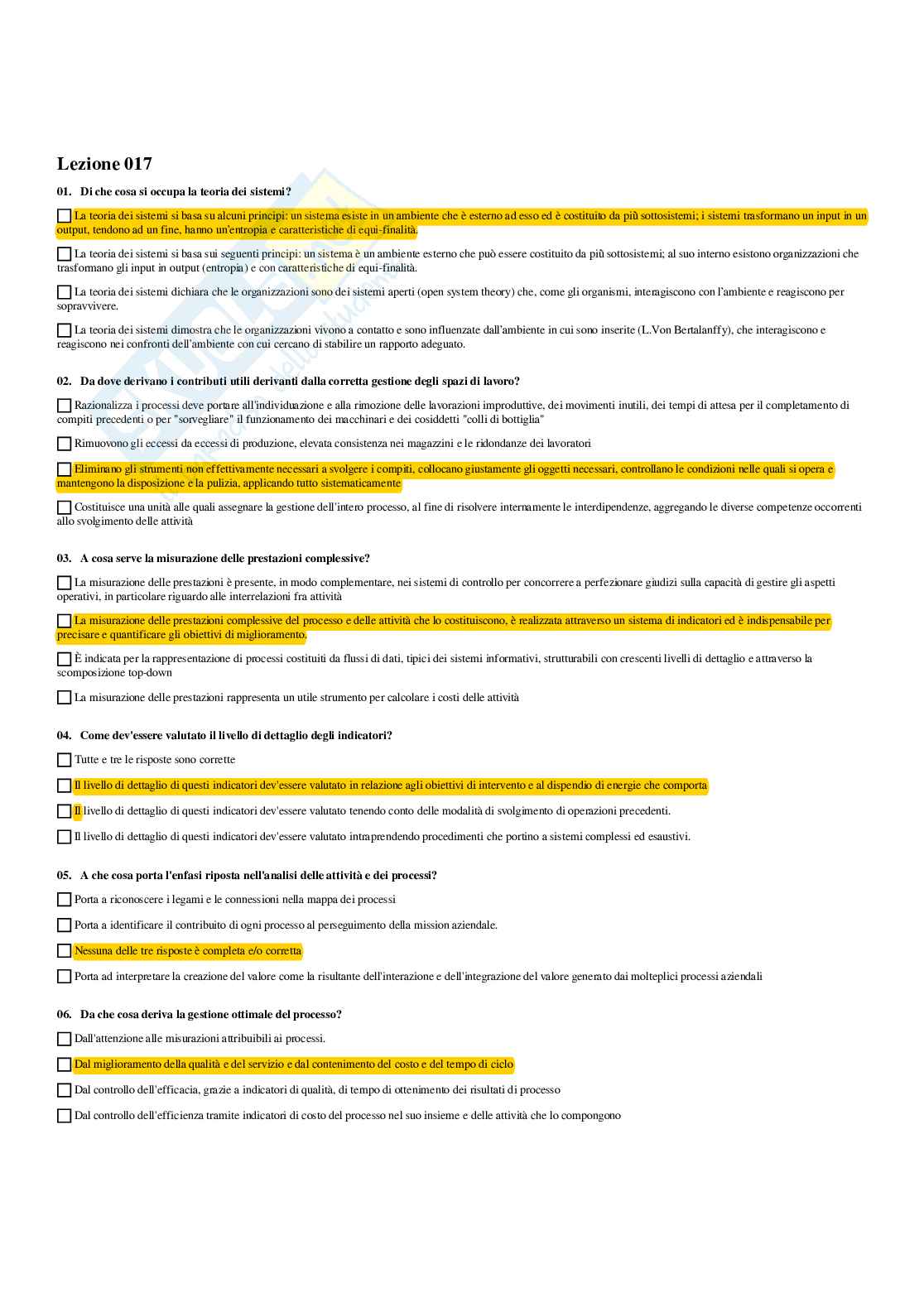 Paniere Progettazione, processi e comportamenti organizzativi - Risposte multiple - aggiornato (2026) Pag. 31