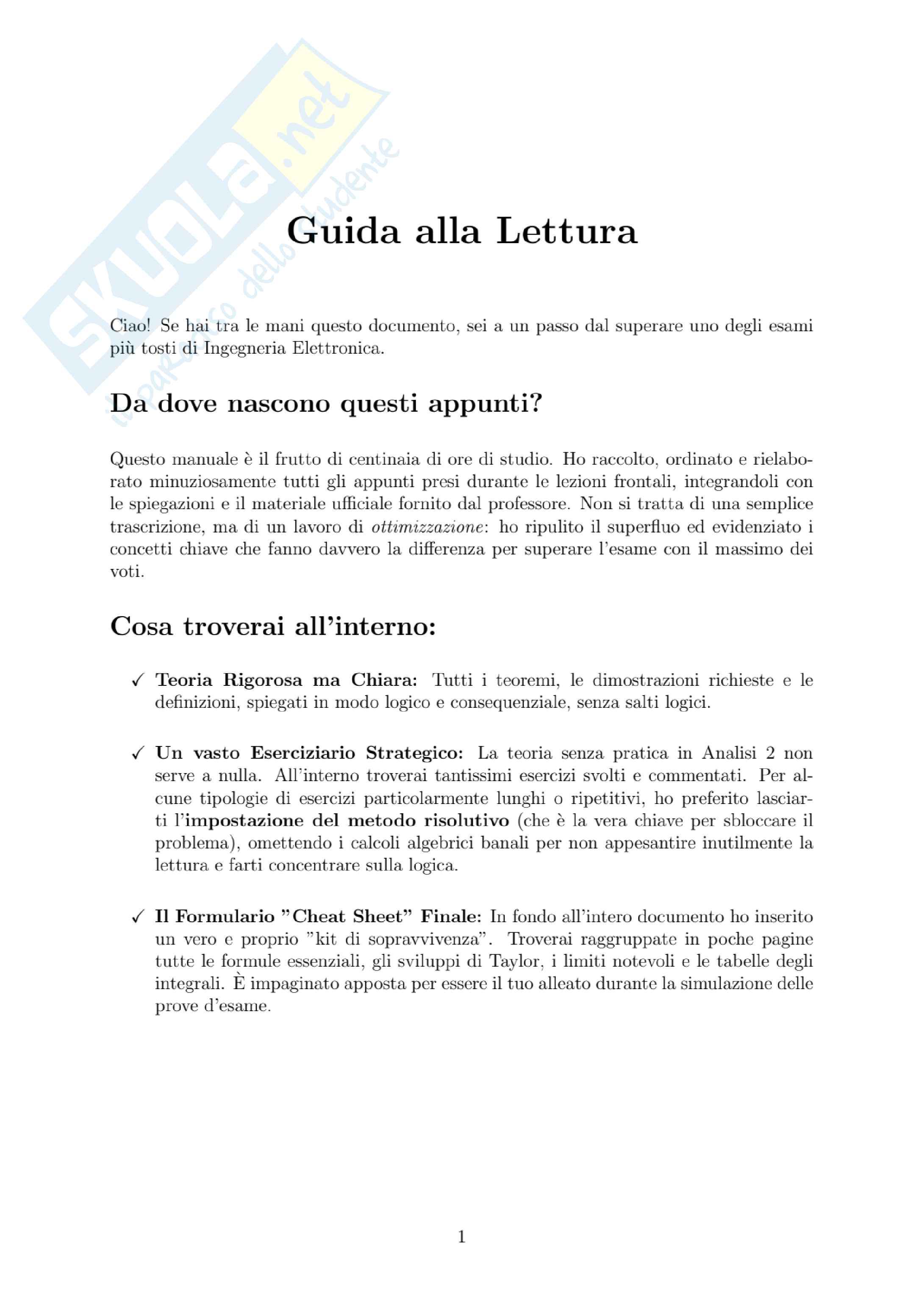 Analisi matematica 2 (Parte 1): dalle serie agli integrali multipli Pag. 2