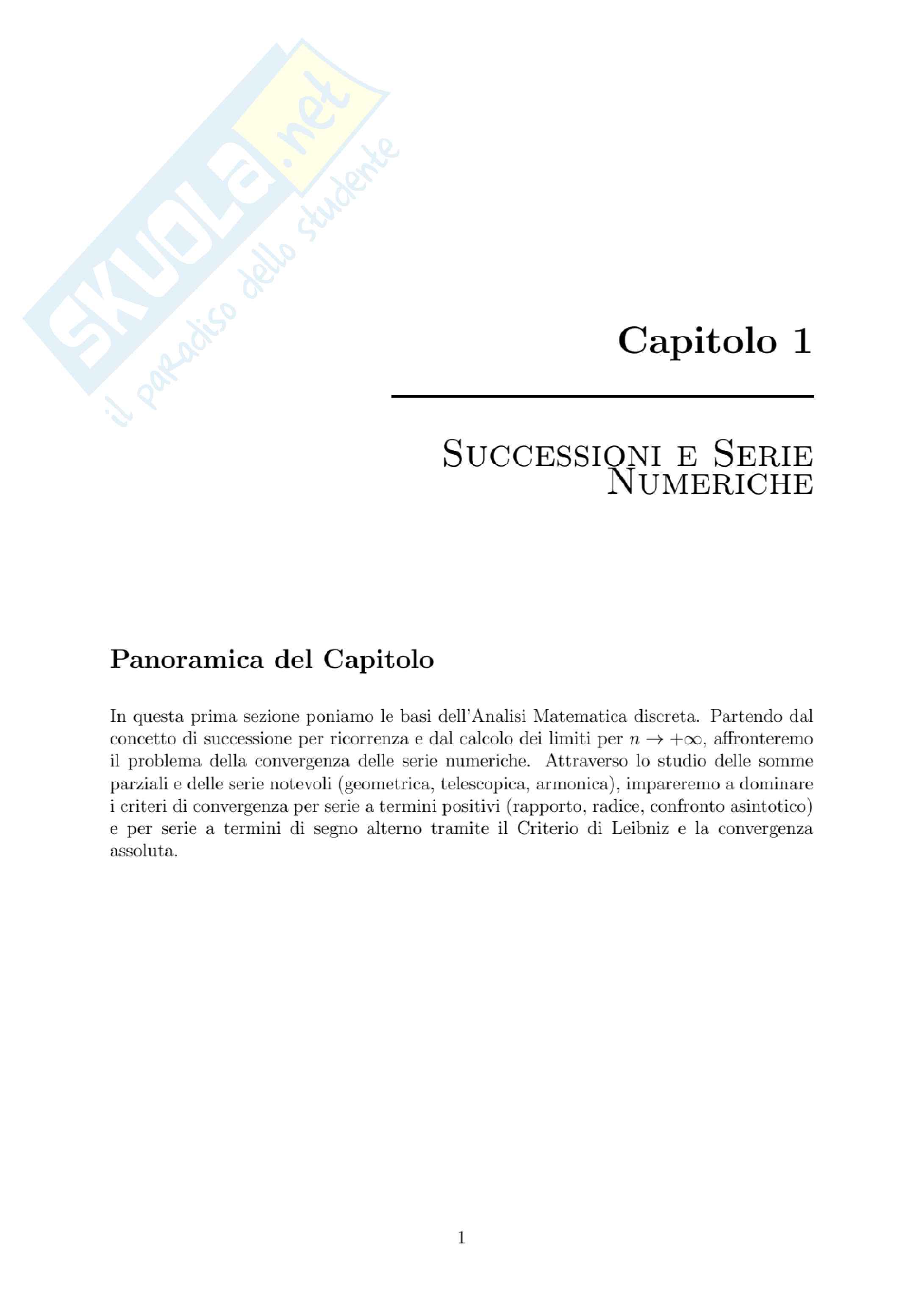 Analisi matematica 2 (Parte 1): dalle serie agli integrali multipli Pag. 6