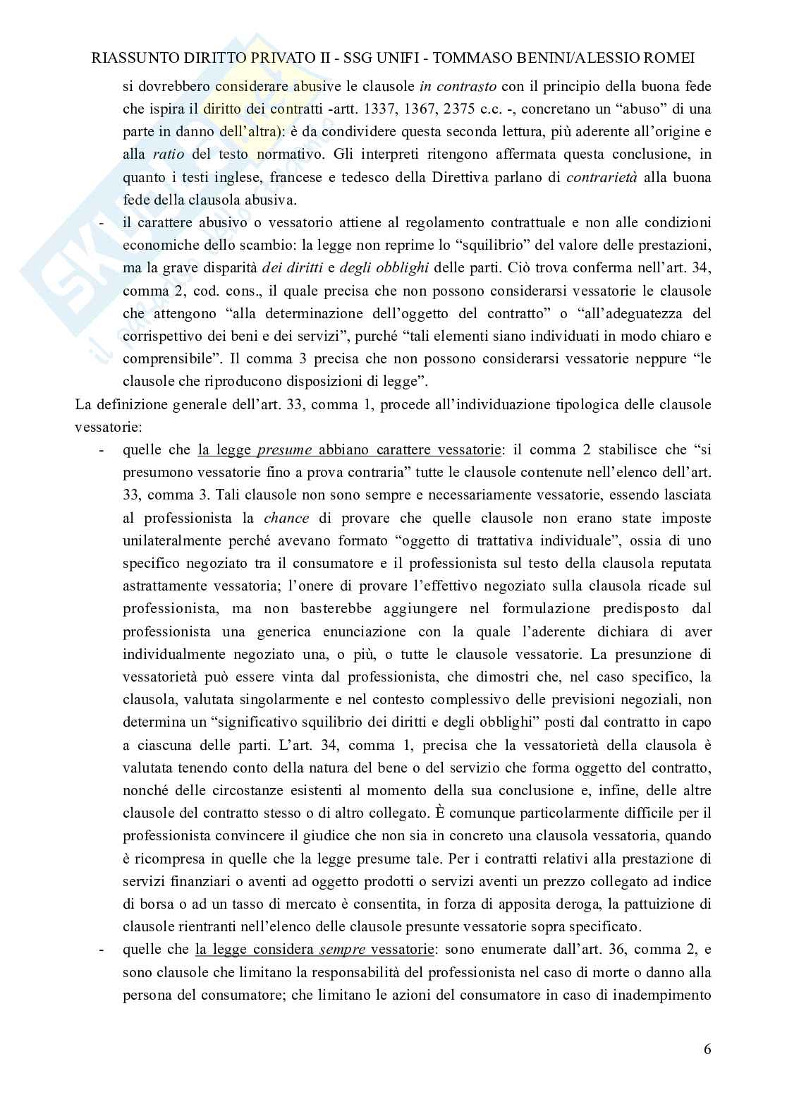 Riassunto esame Diritto privato II, Prof. Viciani Simona, libro consigliato Manuale di diritto privato, Torrente Pag. 6
