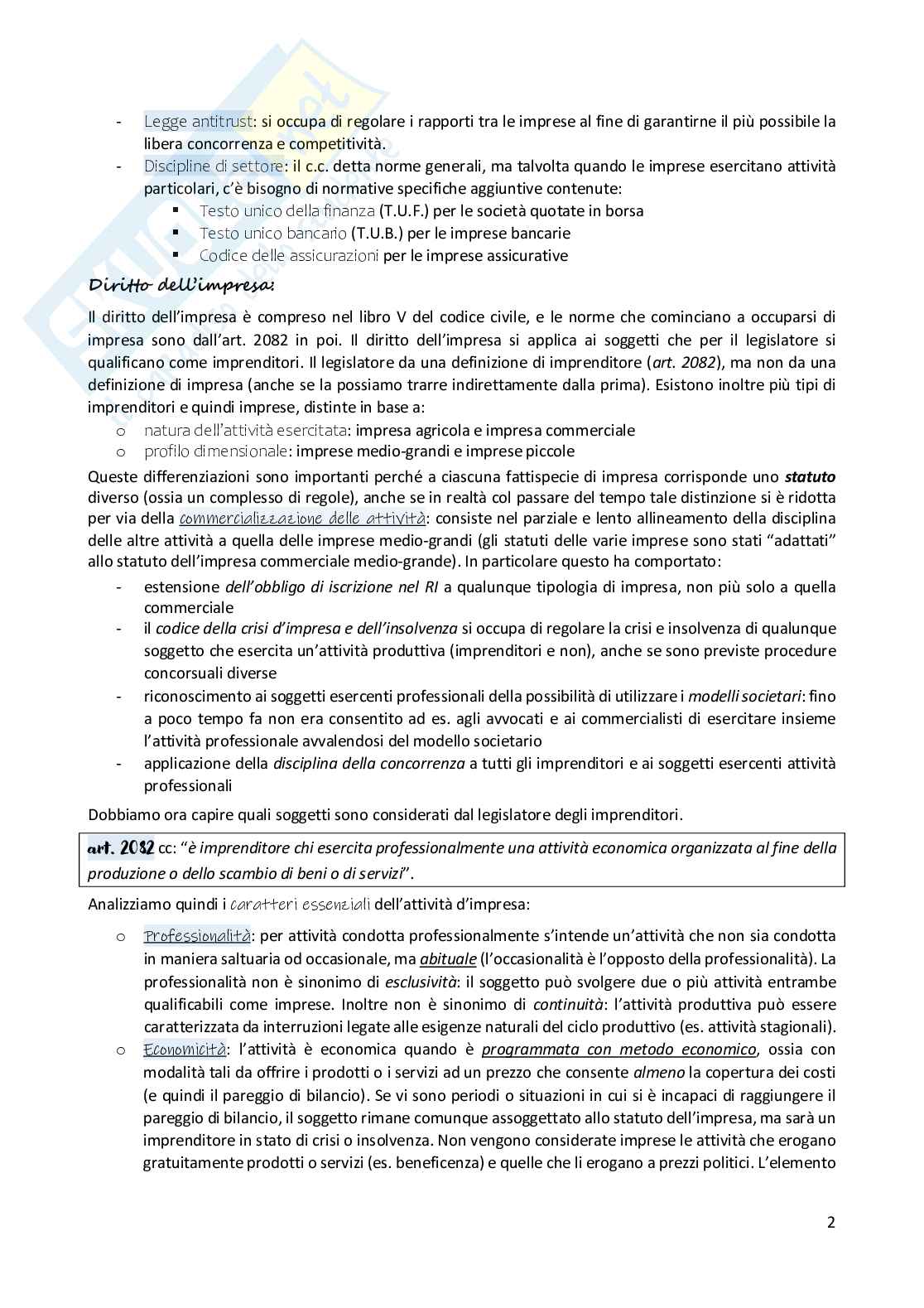 Appunti Diritto commerciale  Pag. 2