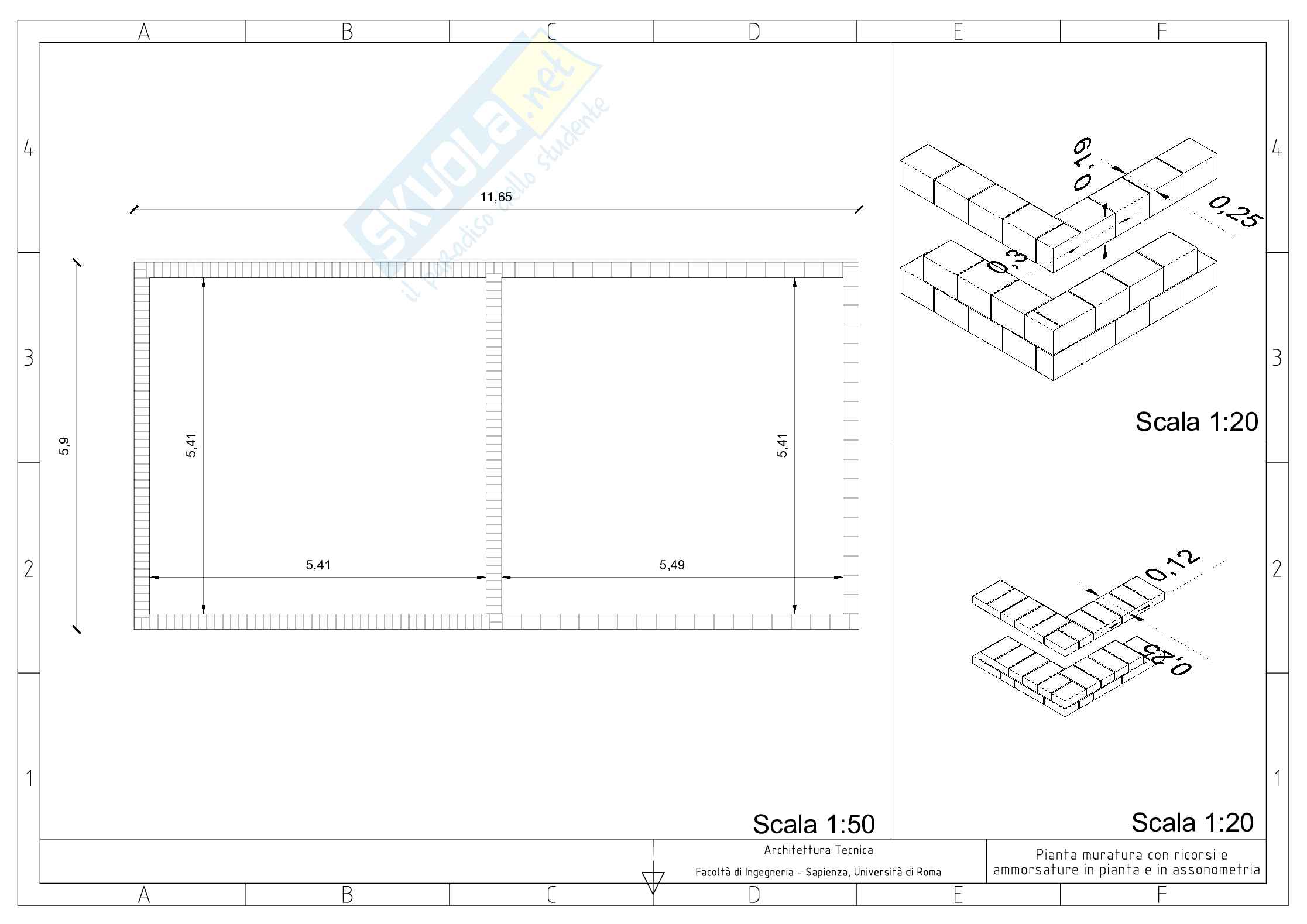 Esercitazione per l'esame di Architettura tecnica Pag. 1