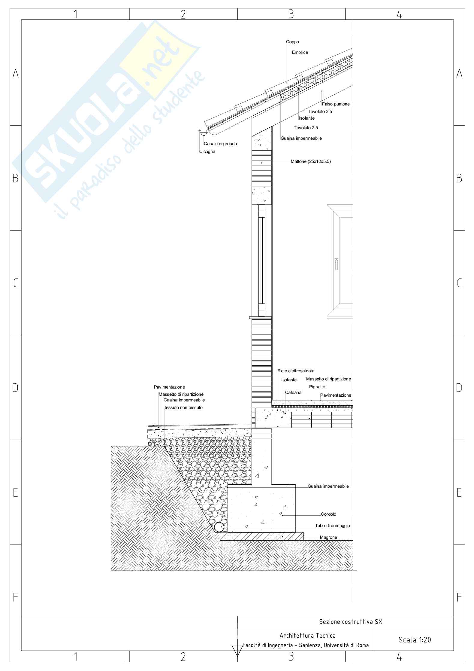 Esercitazione per l'esame di Architettura tecnica Pag. 6