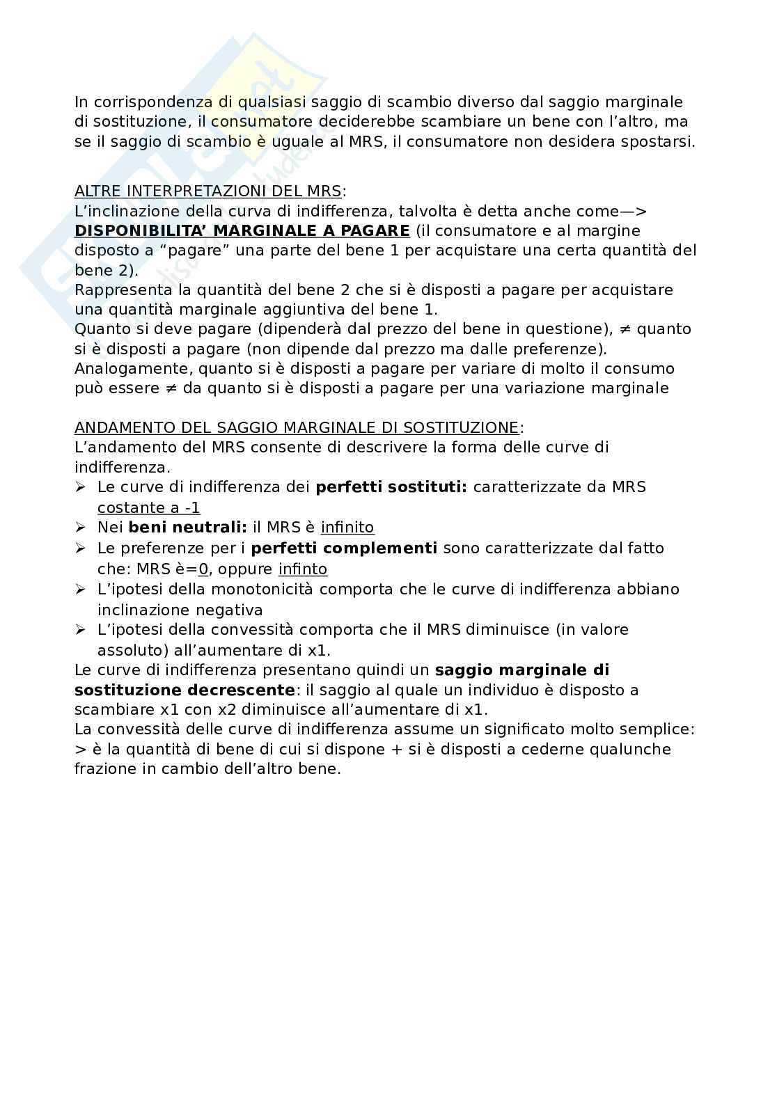 Riassunto esame Microeconomia, Prof. Busetto Francesca, libro consigliato Microeconomia , Varian Pag. 16