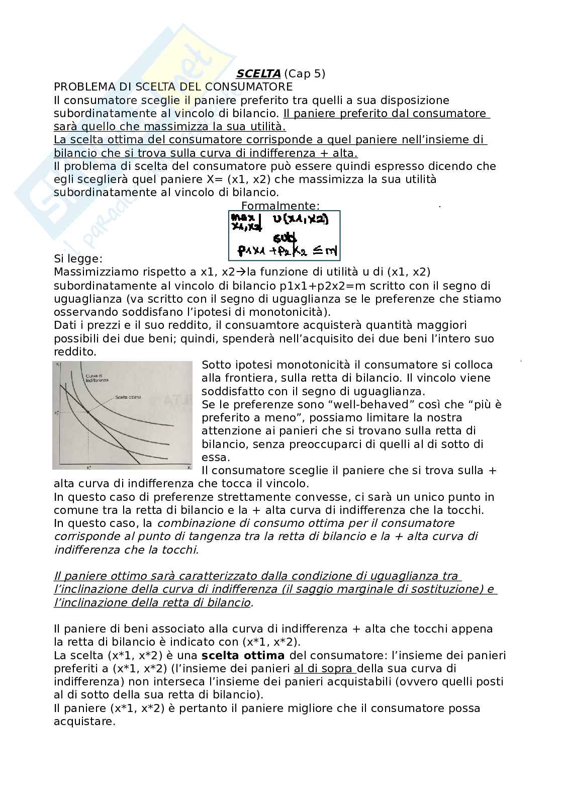 Riassunto esame Microeconomia, Prof. Busetto Francesca, libro consigliato Microeconomia , Varian Pag. 31