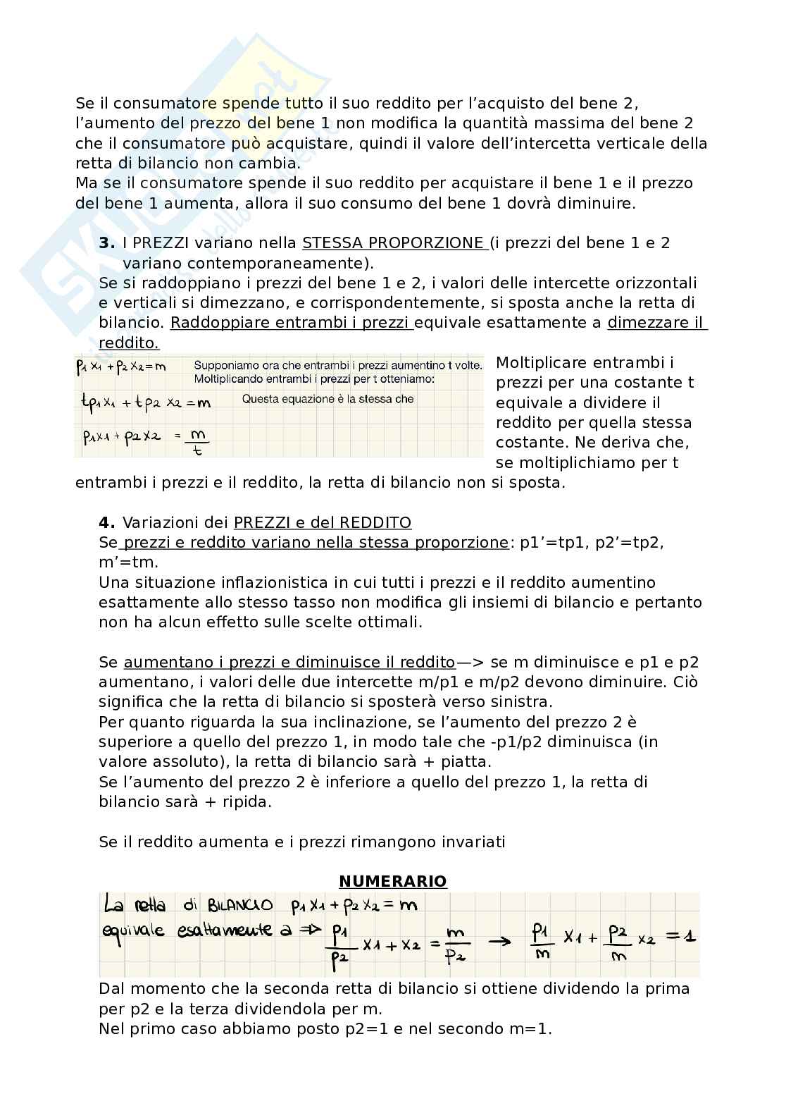 Riassunto esame Microeconomia, Prof. Busetto Francesca, libro consigliato Microeconomia , Varian Pag. 6