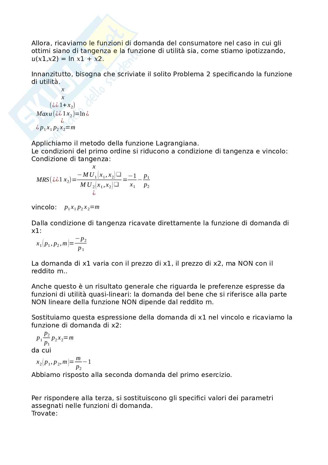 Riassunto esame Microeconomia, Prof. Busetto Francesca, libro consigliato Microeconomia , Varian Pag. 61