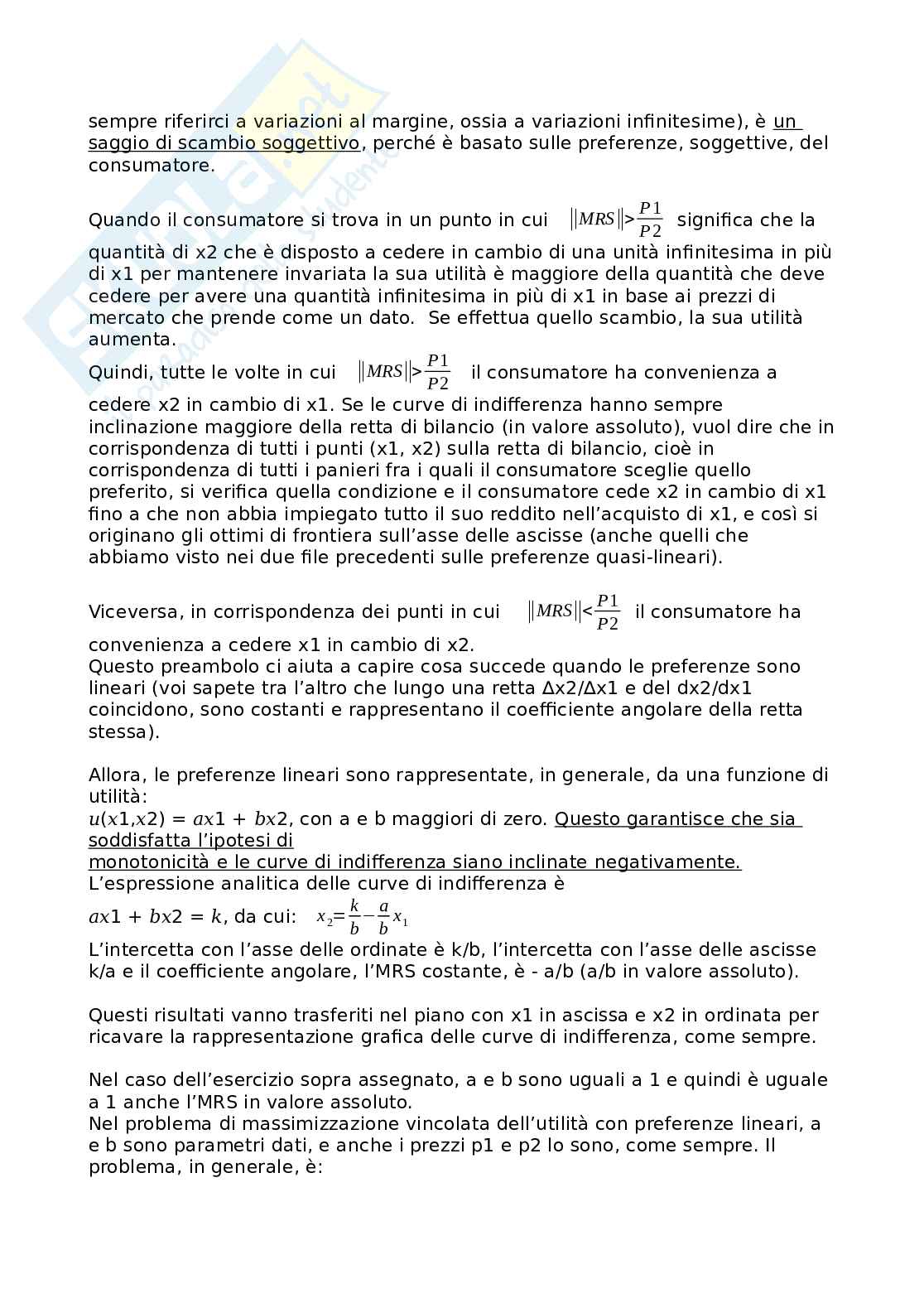 Riassunto esame Microeconomia, Prof. Busetto Francesca, libro consigliato Microeconomia , Varian Pag. 66