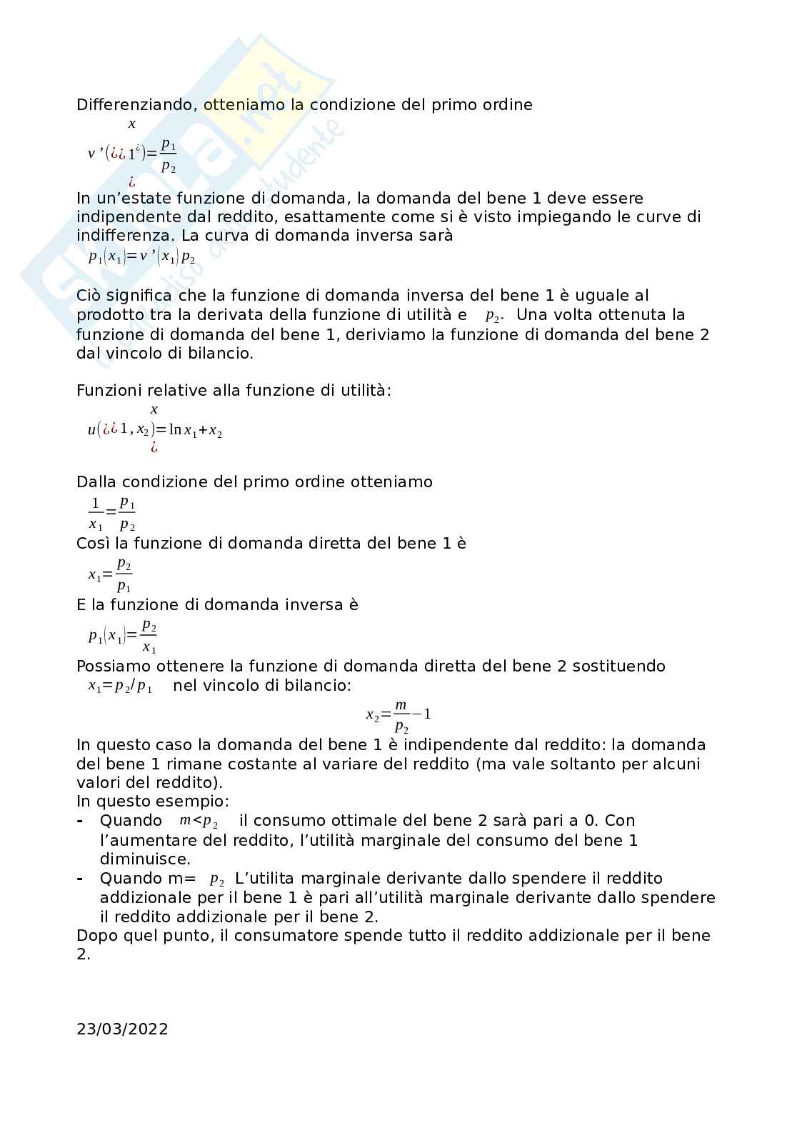 Riassunto esame Microeconomia, Prof. Busetto Francesca, libro consigliato Microeconomia , Varian Pag. 76