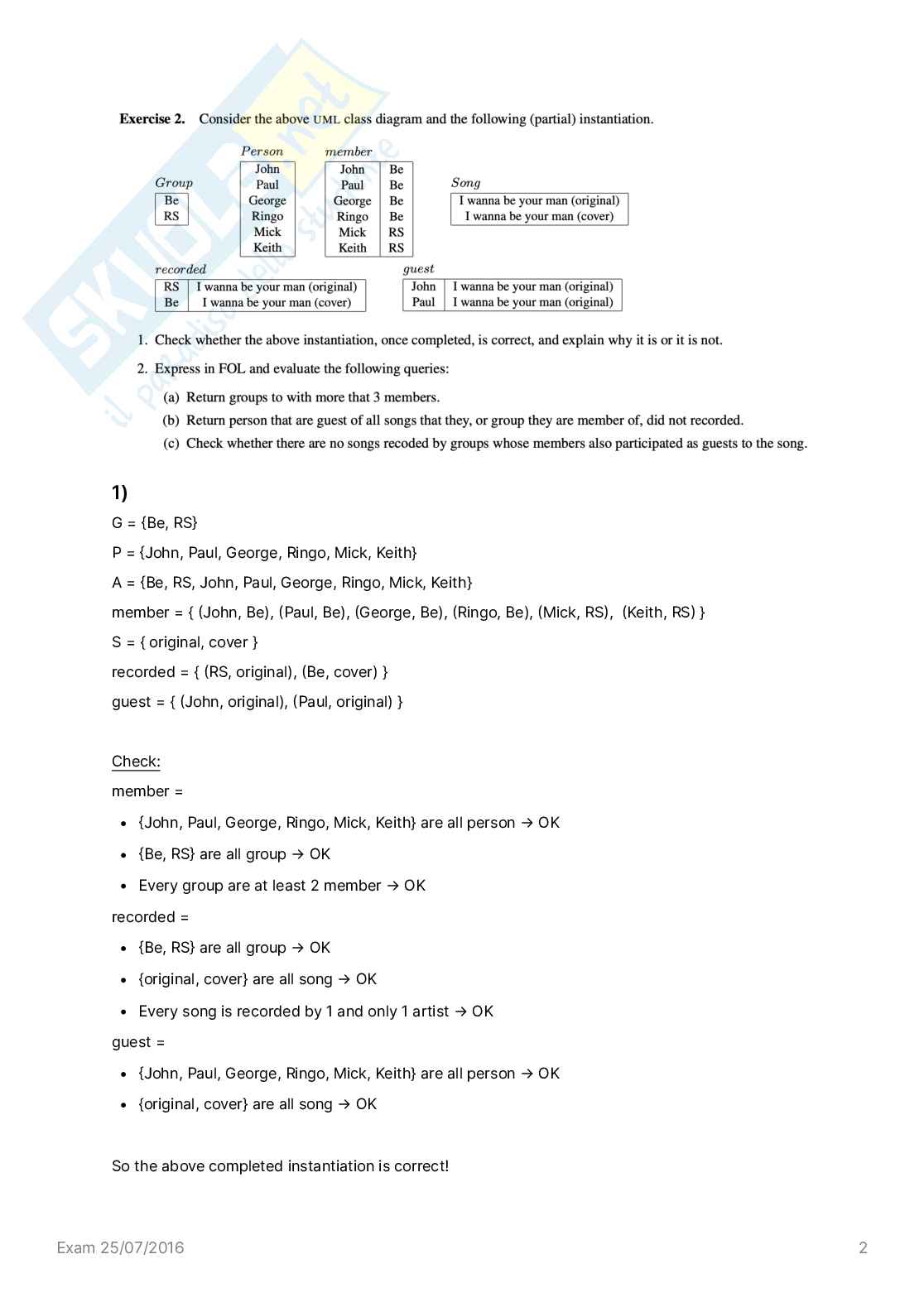 Exam exercises Formal Methods - Esercizi d'esame svolti Formal methods Pag. 21