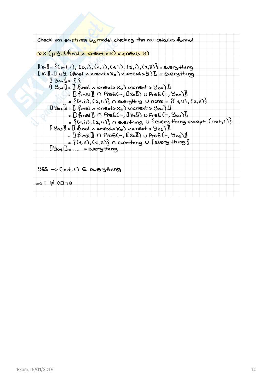 Exam exercises Formal Methods - Esercizi d'esame svolti Formal methods Pag. 71