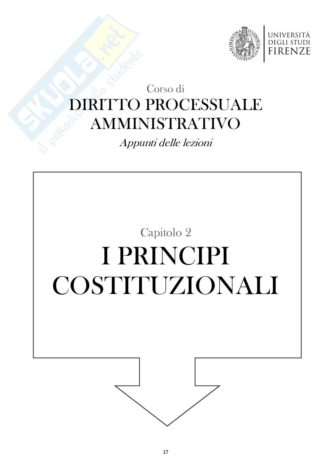 Diritto processuale amministrativo (Principi costituzionali)  Pag. 1