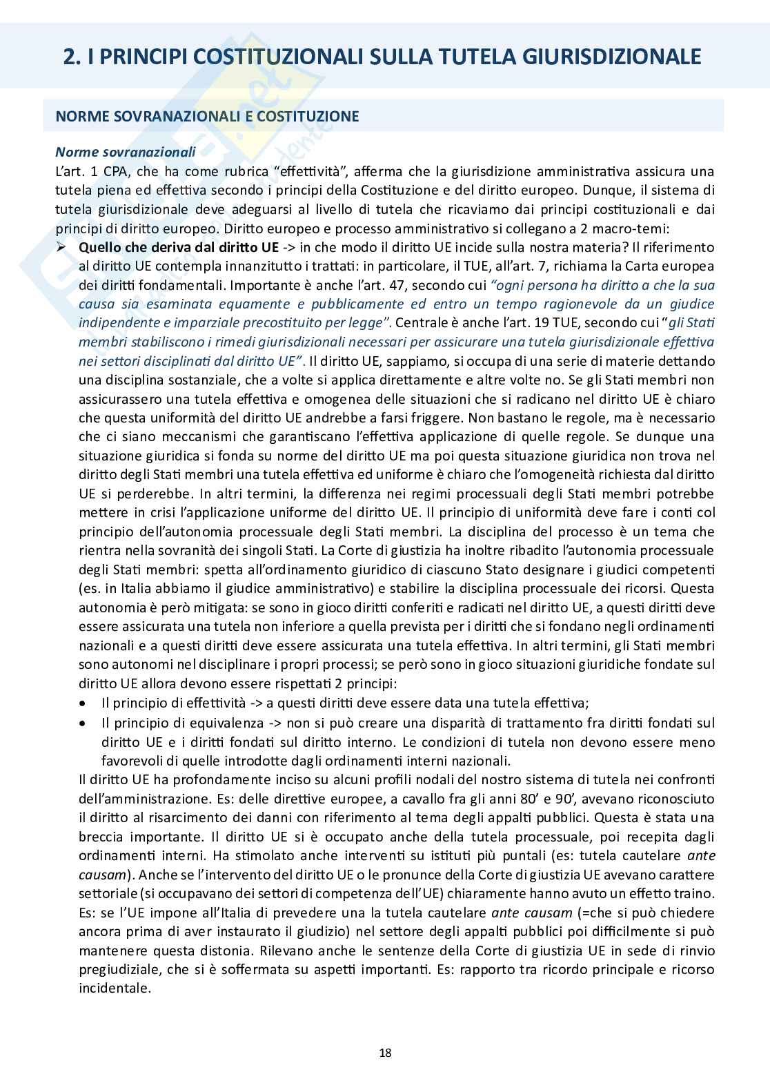 Diritto processuale amministrativo (Principi costituzionali)  Pag. 2