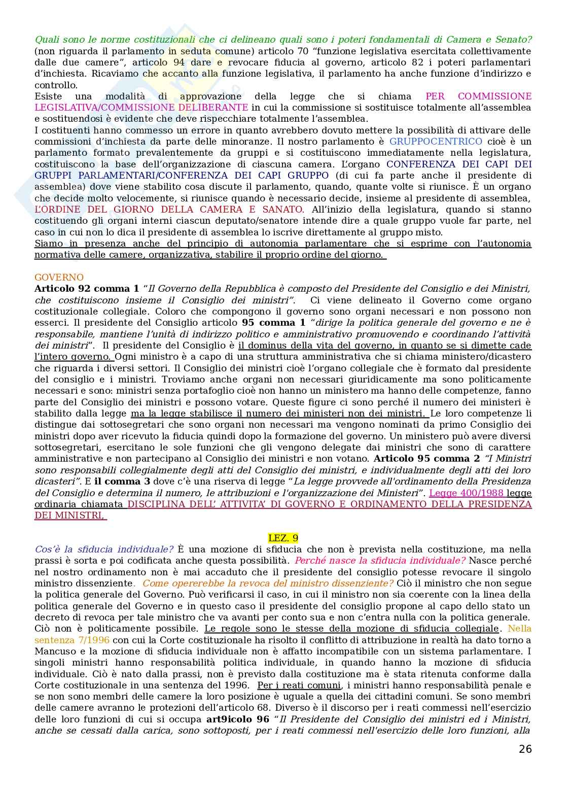 Diritto costituzionale Pag. 26