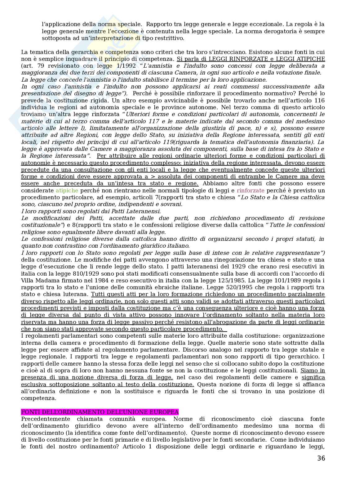 Diritto costituzionale Pag. 36