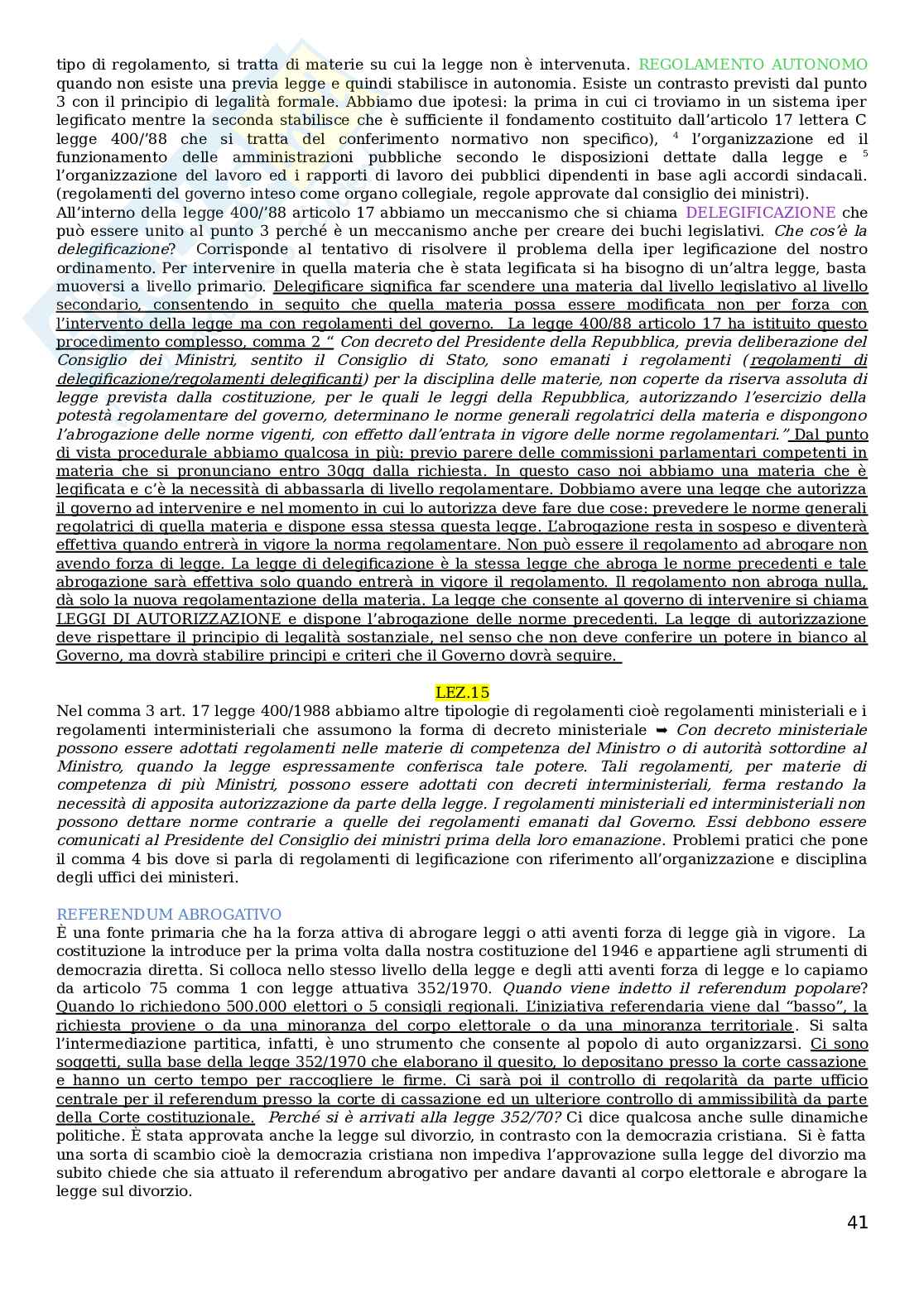 Diritto costituzionale Pag. 41