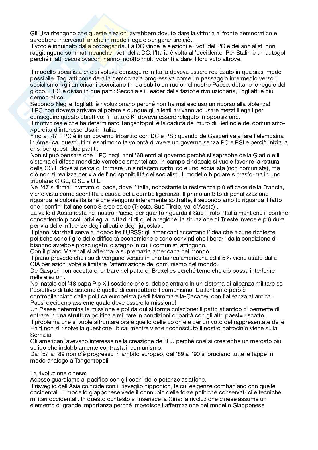 Appunti riassuntivi del corso di storia contemporanea (prof. Pietro Neglie) Pag. 36