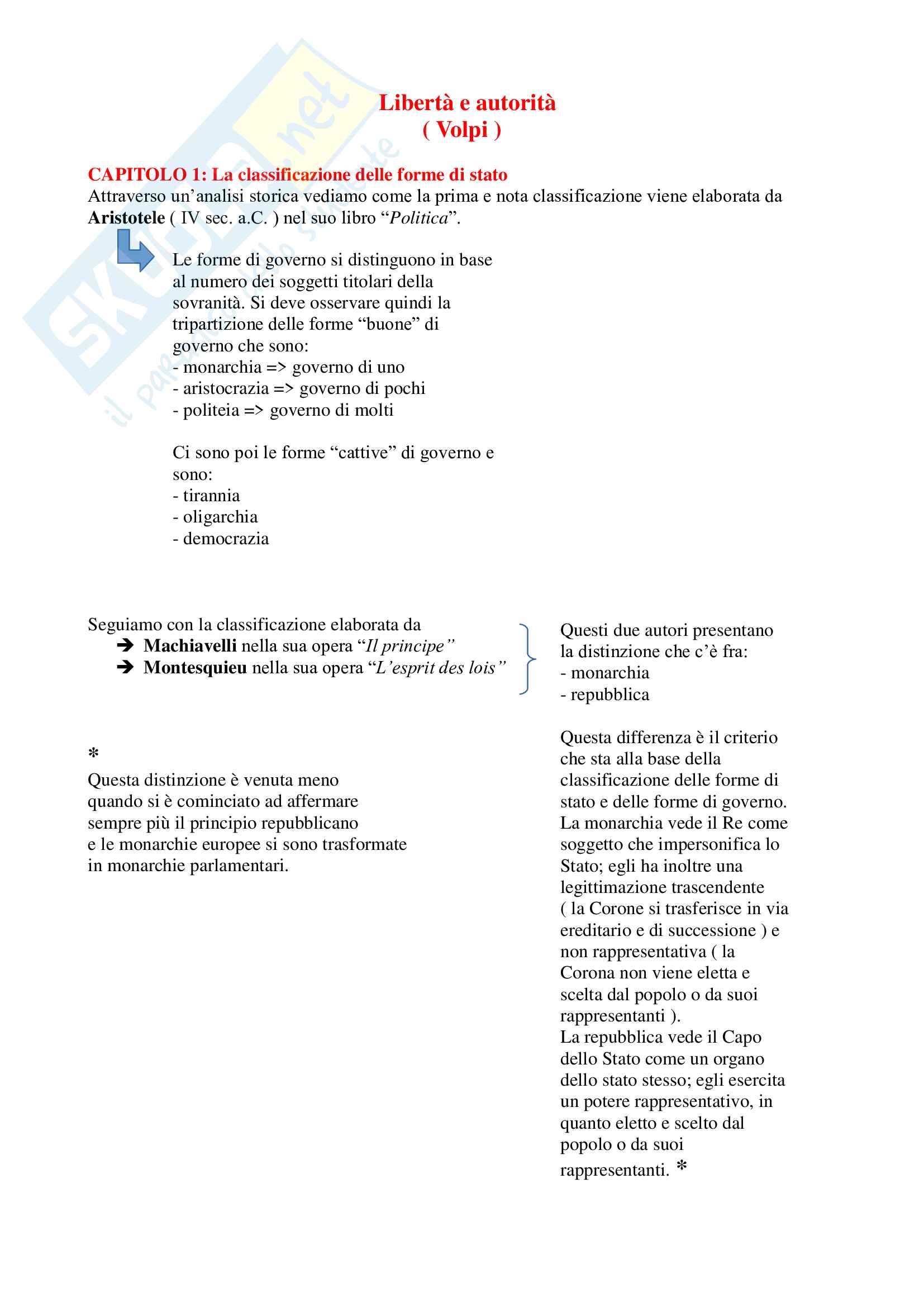 Riassunto esame Diritto pubblico comparato, professore Paolo Ridola, libro consigliato Volpi Pag. 1