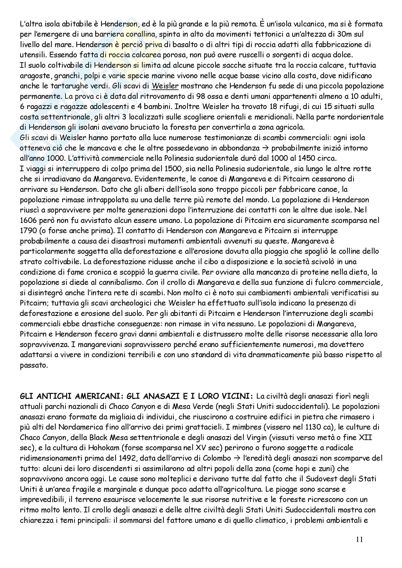 Riassunto esame Geografia, prof. Andreotti, libro consigliato Collasso di Diamond Pag. 11