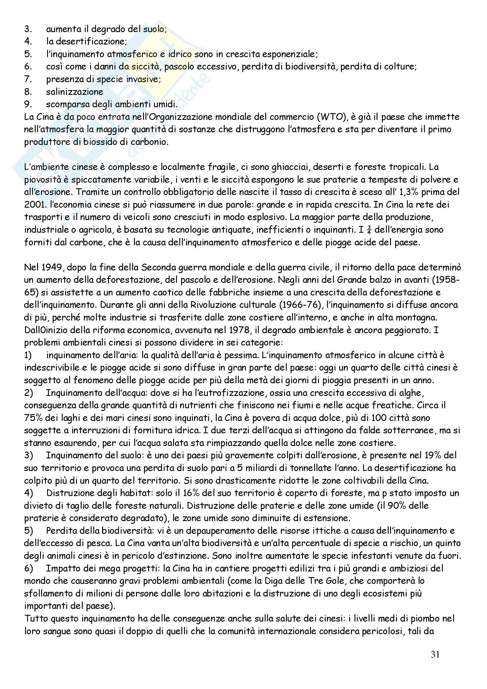 Riassunto esame Geografia, prof. Andreotti, libro consigliato Collasso di Diamond Pag. 31