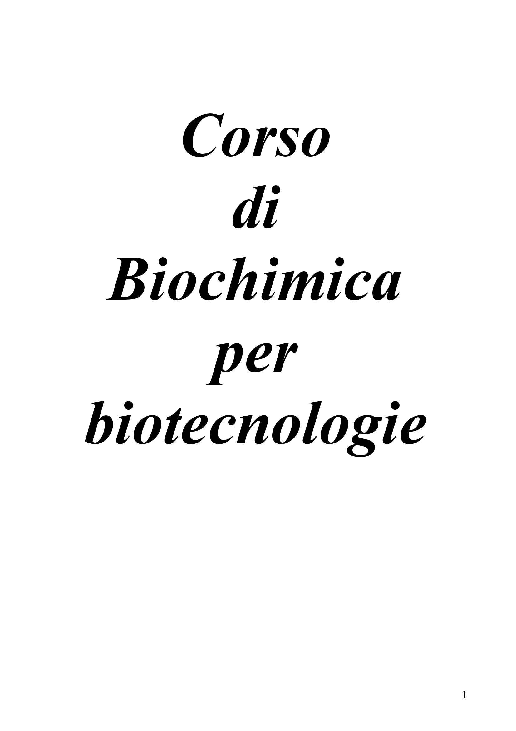 Biochimica - Appunti Pag. 1