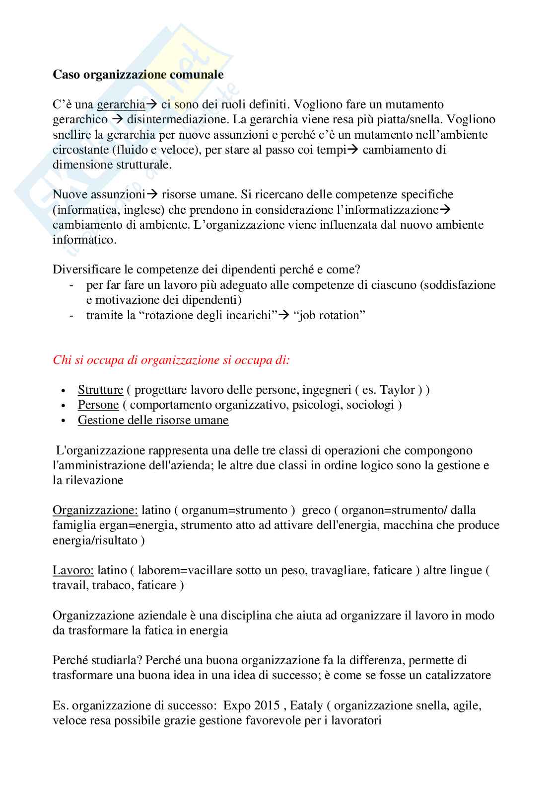 Organizzazione aziendale - UCSC - Imperatori Pag. 2