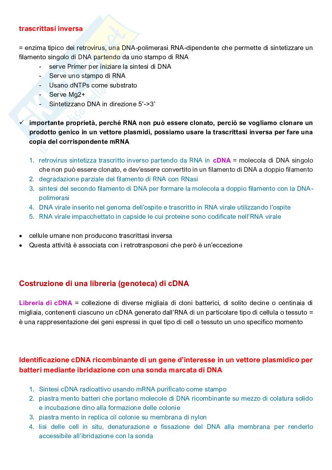 Appunti completi di Genetica e genomica  Pag. 51