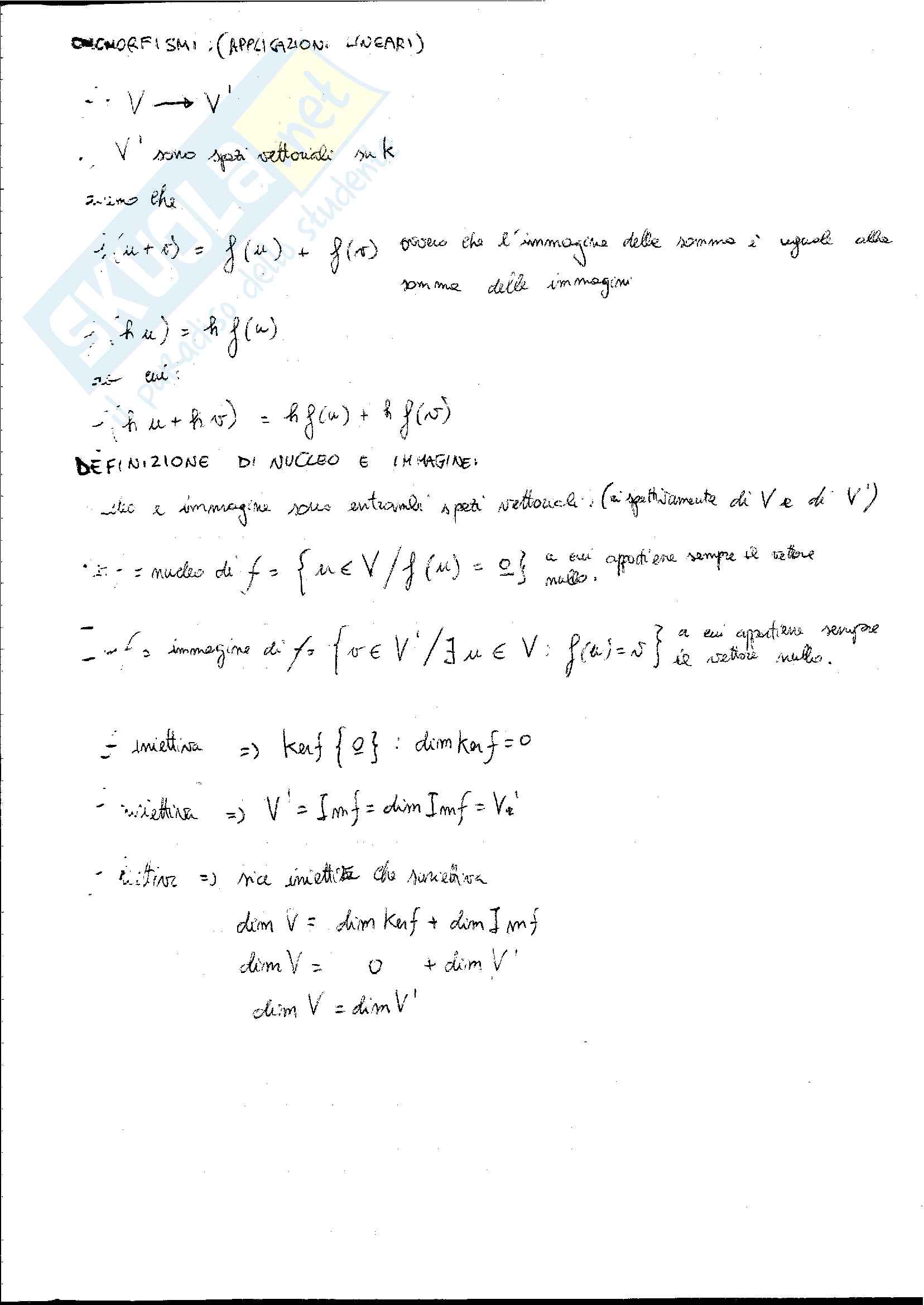 Algebra lineare e Geometria Pag. 31