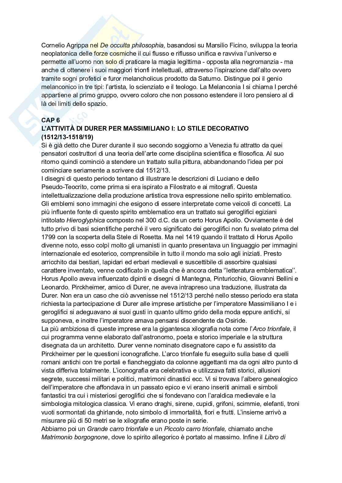 Appunti su Durer per esame, libro consigliato Dürer , Panofsky  Pag. 16