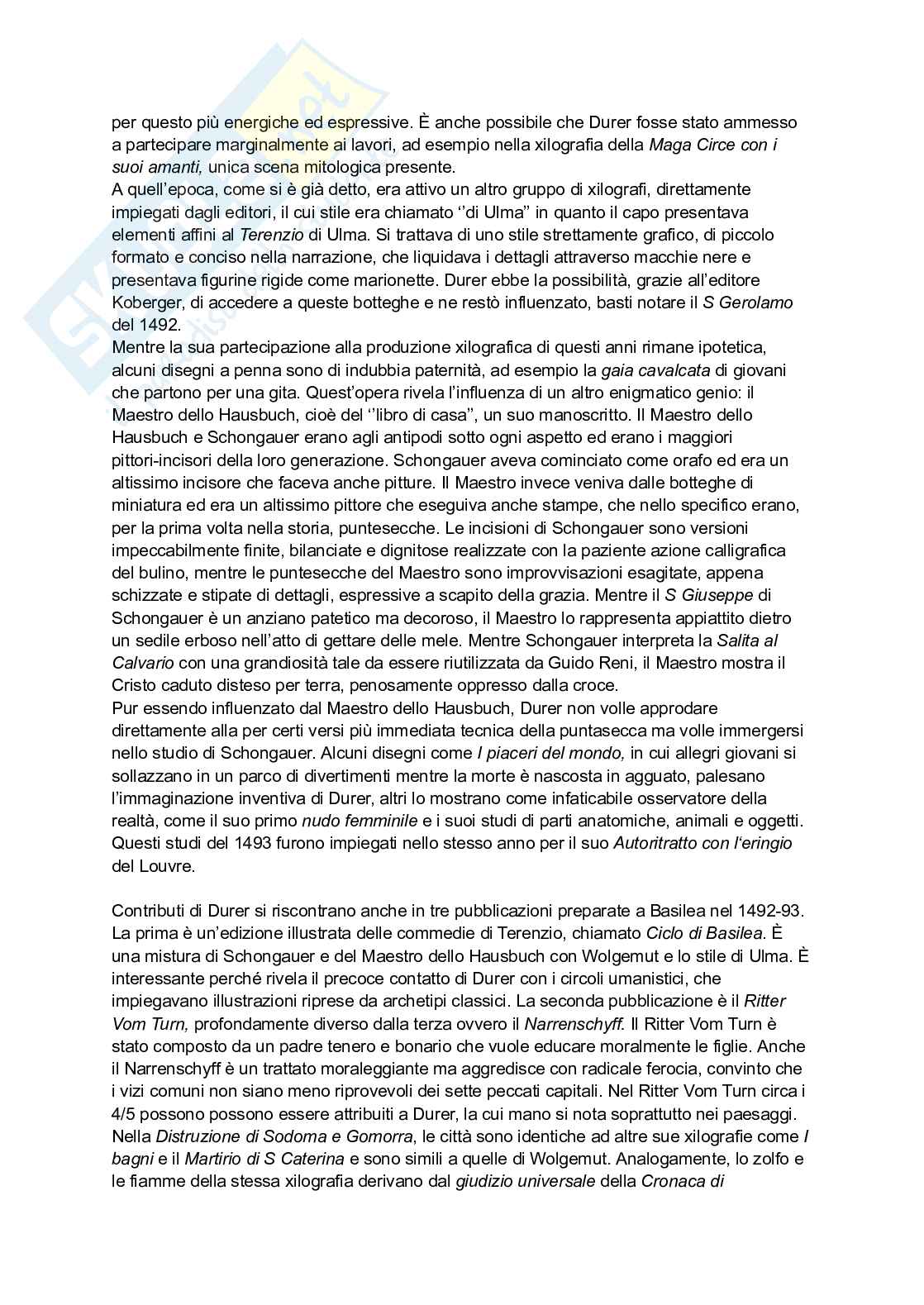 Appunti su Durer per esame, libro consigliato Dürer , Panofsky  Pag. 2