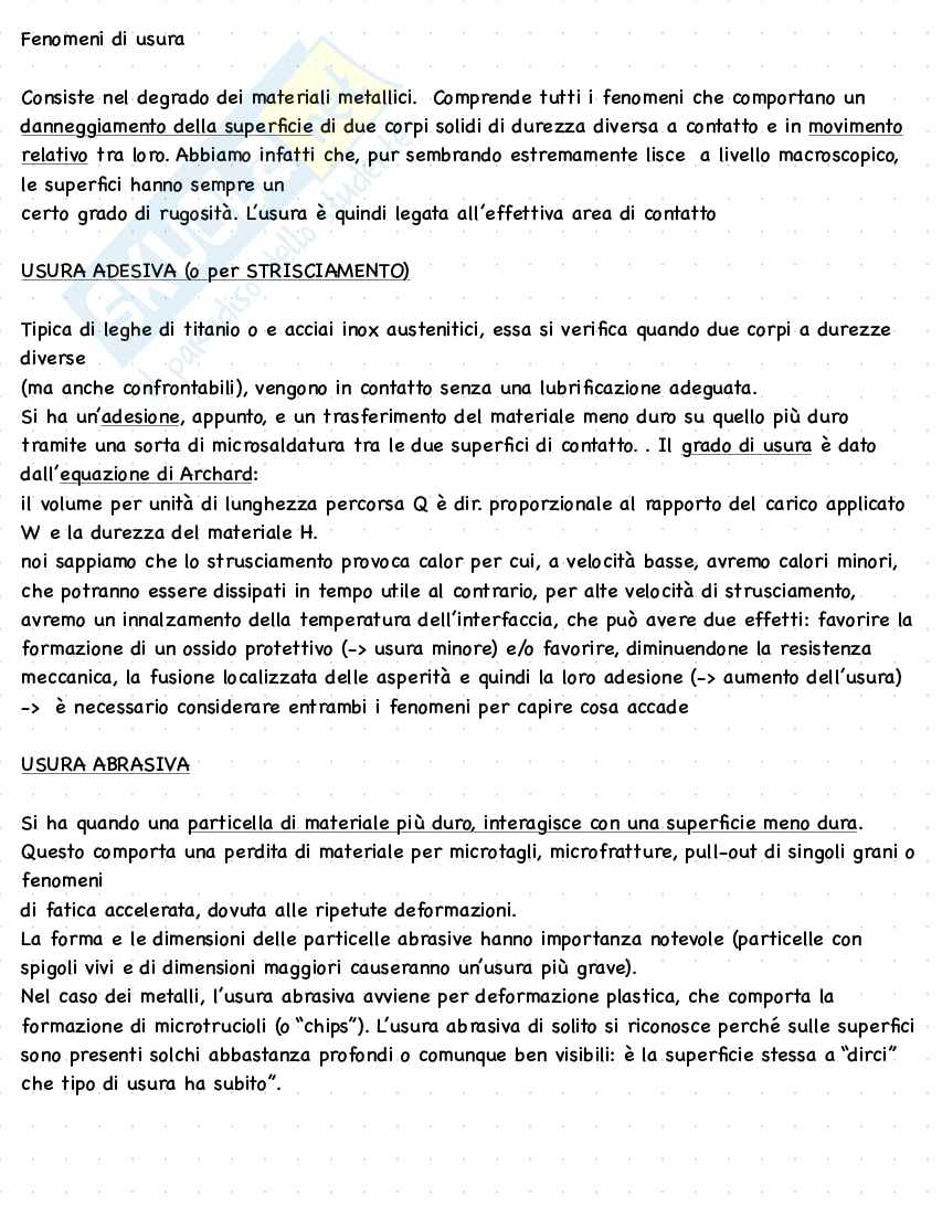 Schemi tecnologia dei materiali  Pag. 16