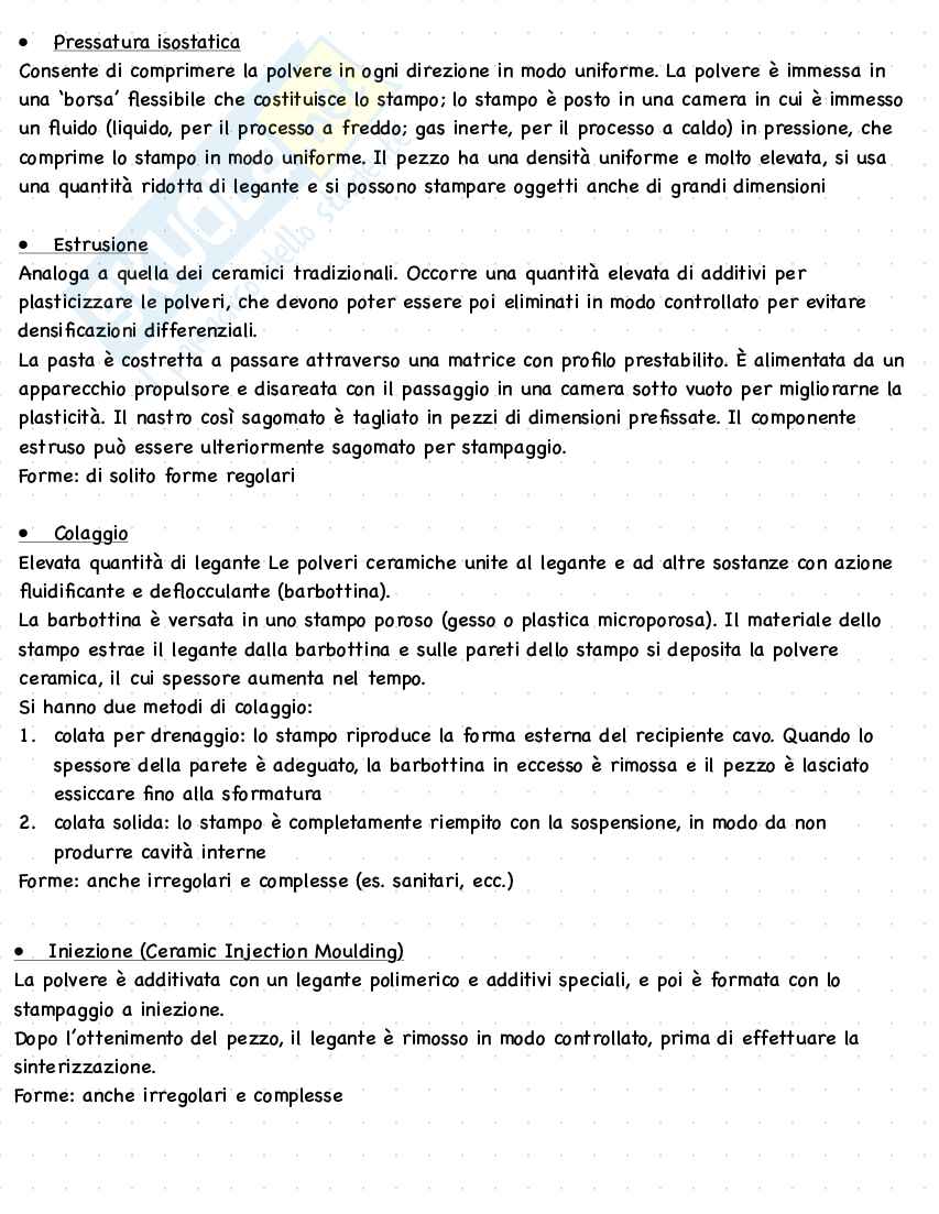 Schemi tecnologia dei materiali  Pag. 31