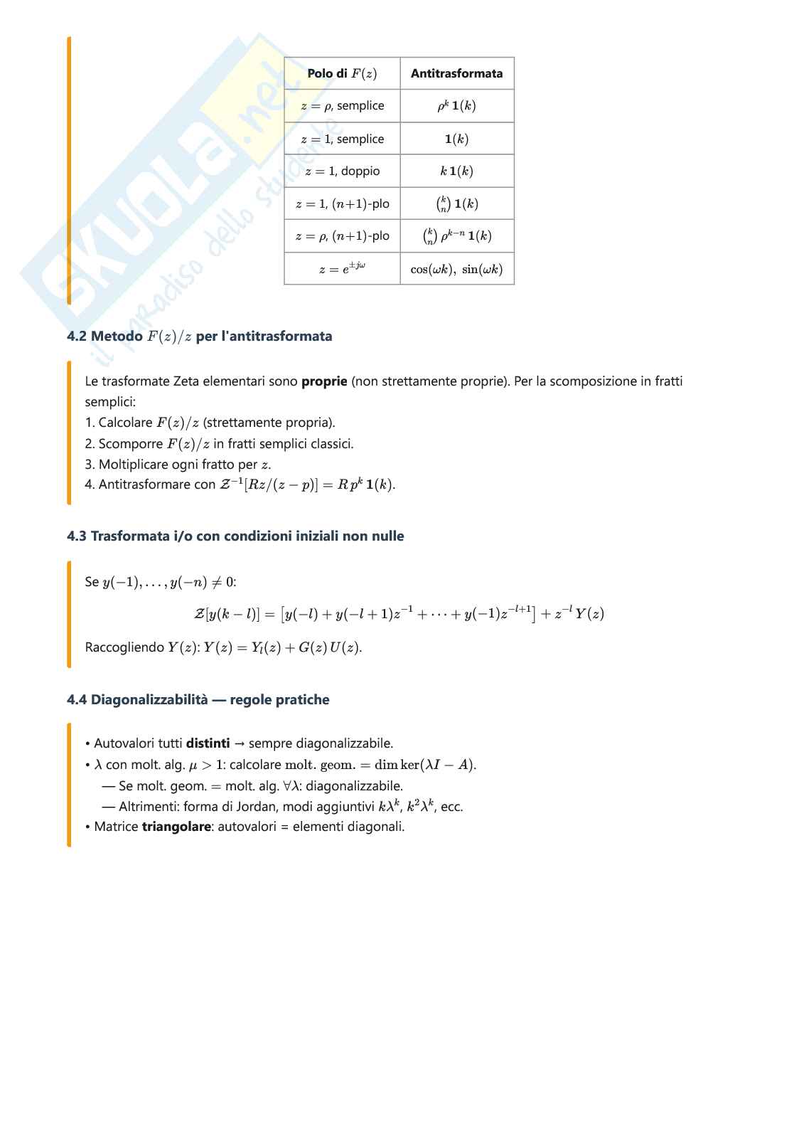 Sistemi LTI a tempo discreto Pag. 6