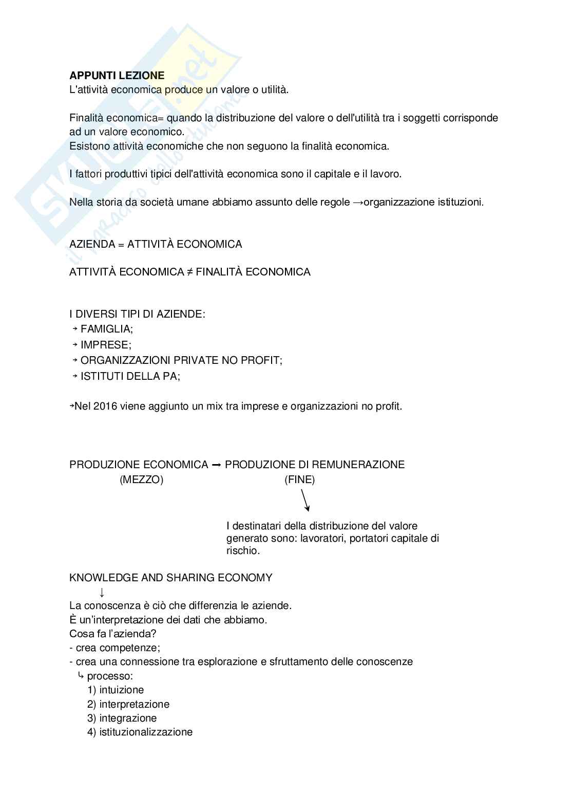 Appunti di Economia aziendale 1 Pag. 6
