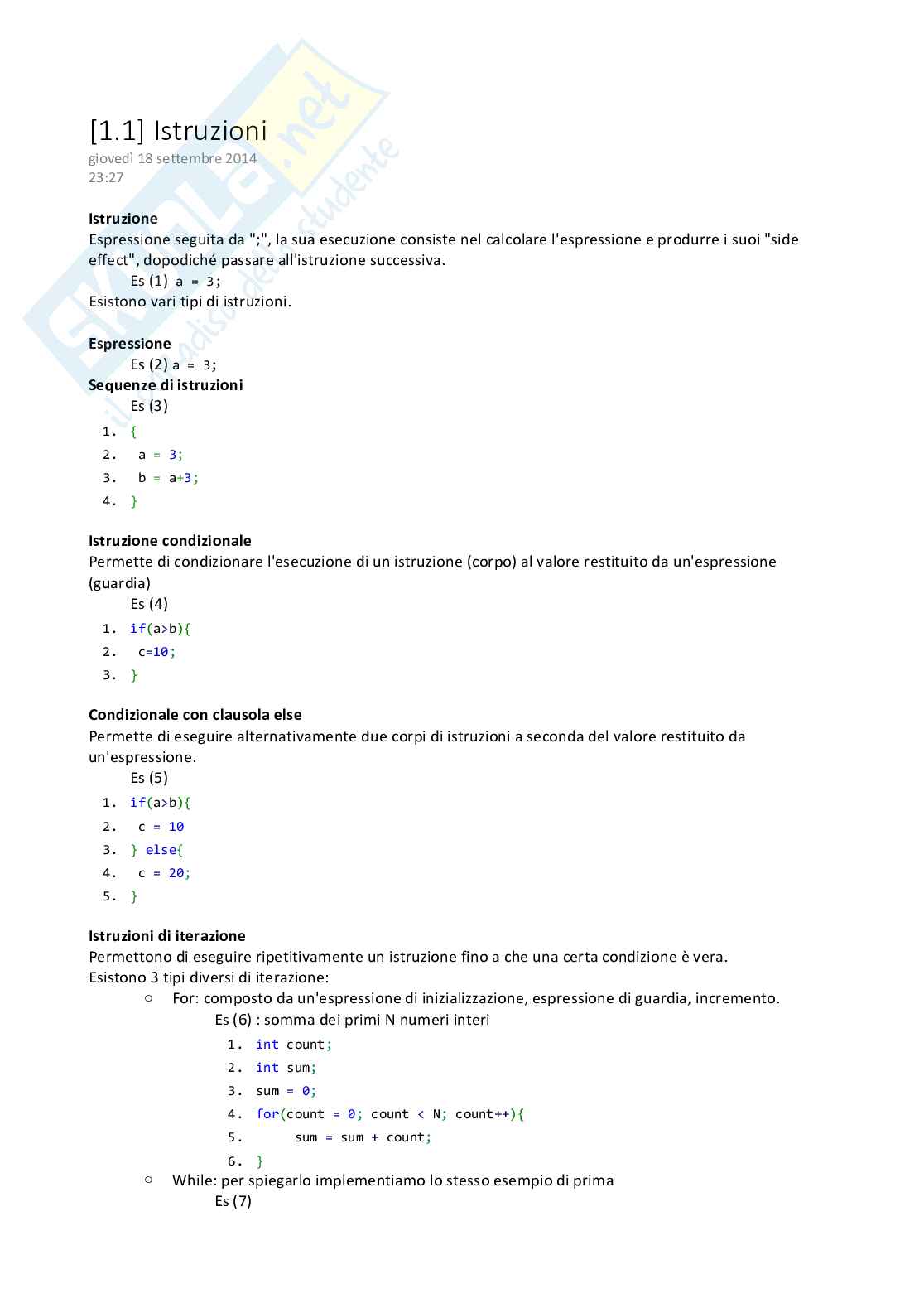 Appunti di Fondamenti di informatica del corso di Ingegneria elettronica Pag. 2
