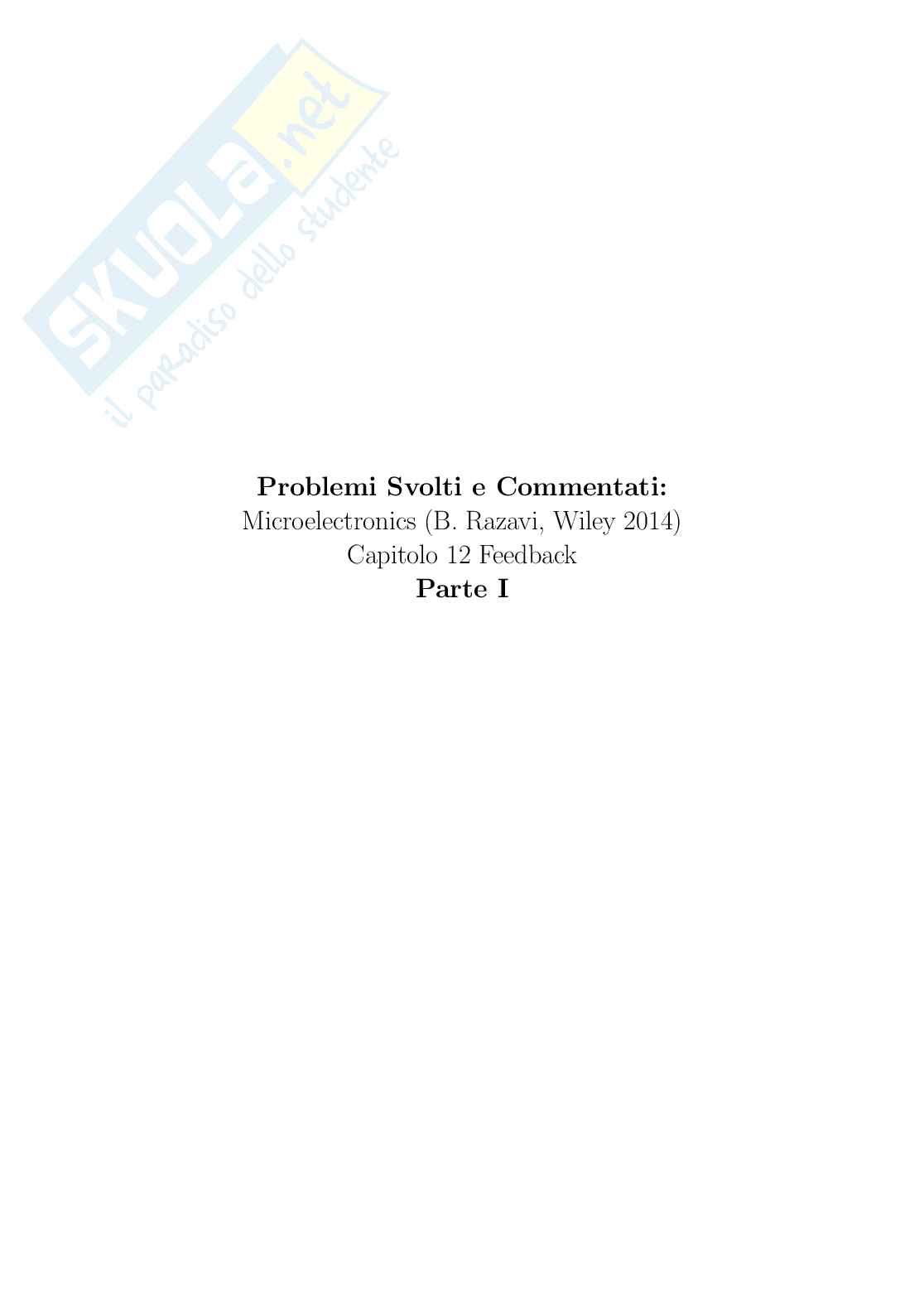 Appunti ed esercizi svolti Feedback: Parte 1 Pag. 1