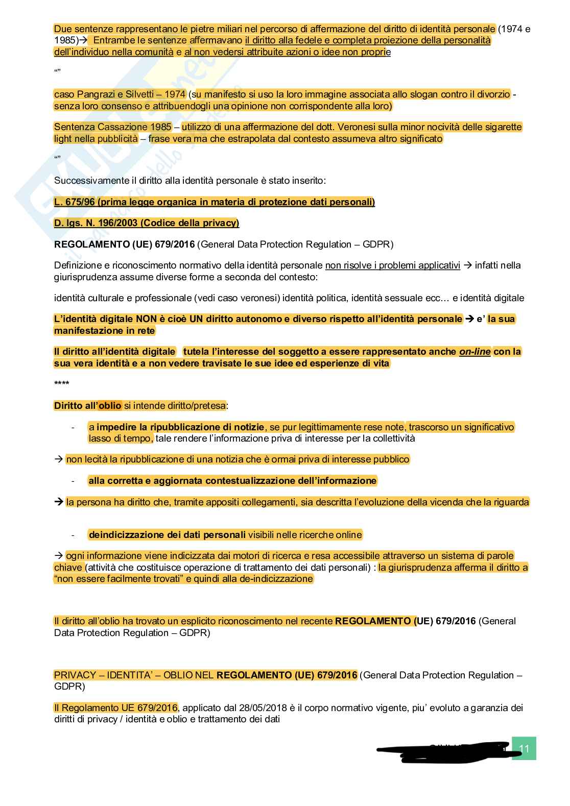 Sociologia del diritto ed elementi d’informatica giuridica Pag. 11